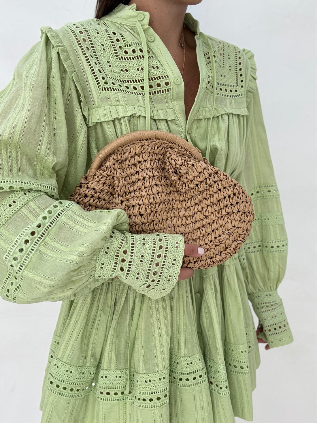 Pochette ‘RAFIA’ Beige