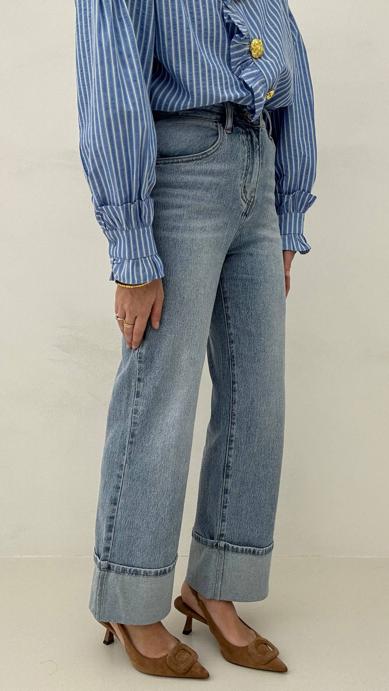 Jeans ‘PIEGONE’ Denim Chiaro