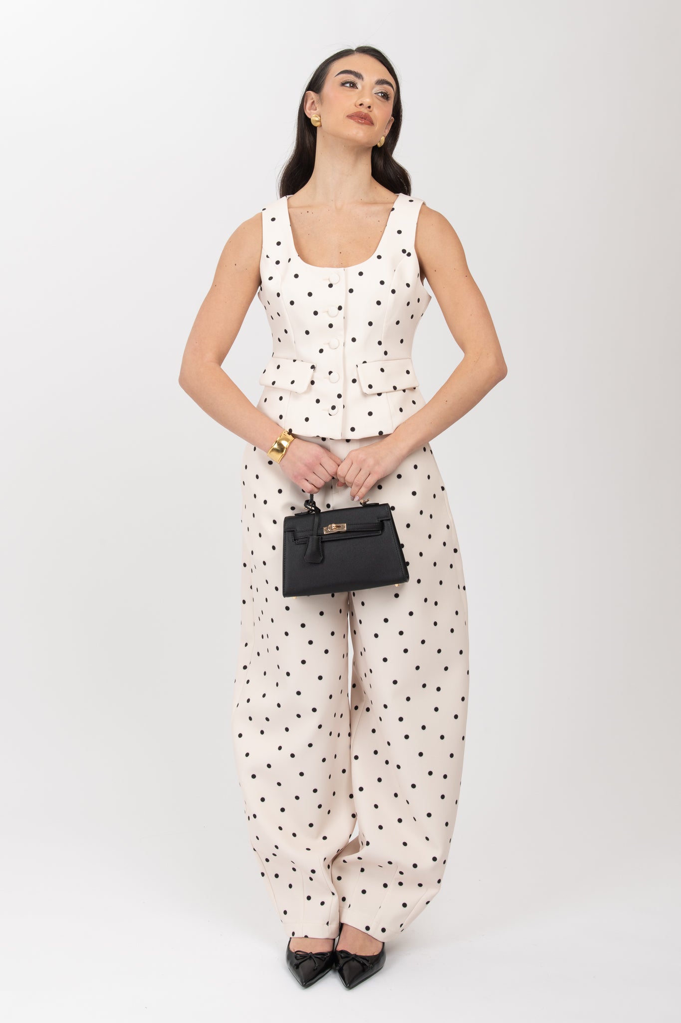Pantalone ‘BALLON POIS BY LUMINA’ Panna