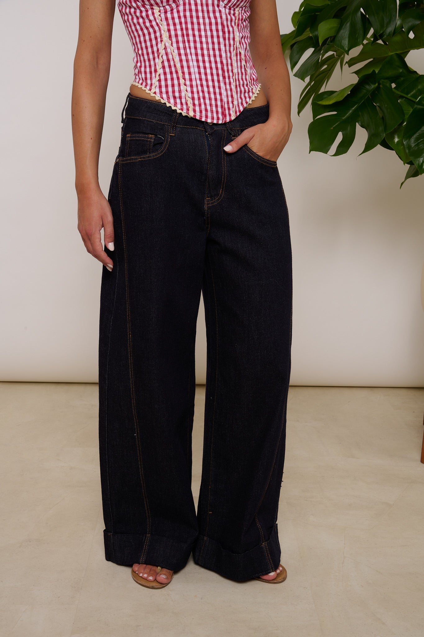 Jeans ‘MINI PIEGONE+CINTURA’ Lavaggio Zero