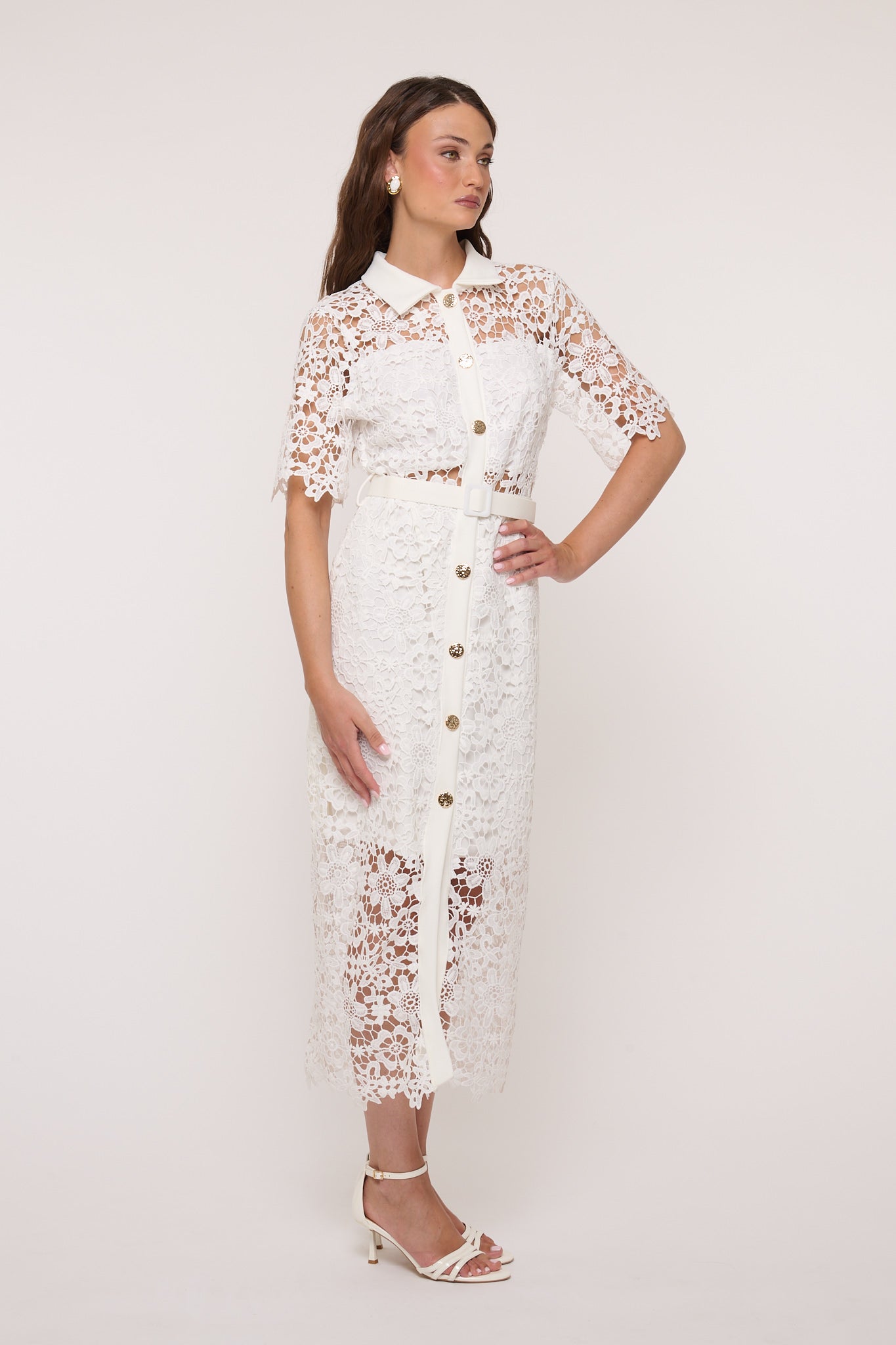Abito ‘DAPHNE 2.0 in pizzo Bianco