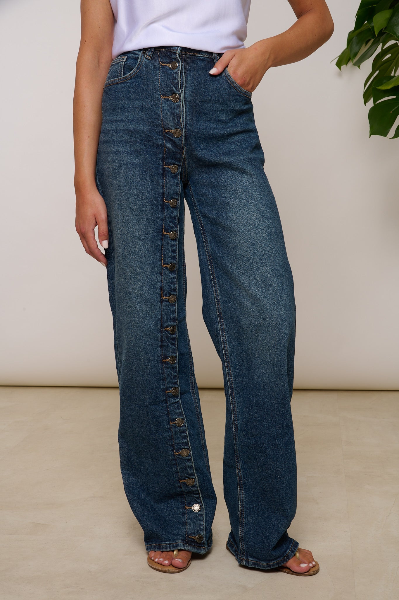 Jeans ‘MULTI BOTTONI’ DENIM Scuro