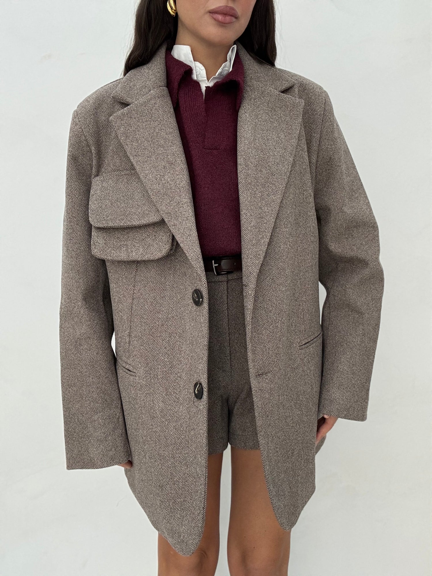 Blazer/Cappotto ‘SPIGATO’ BY LUMINA Cacao