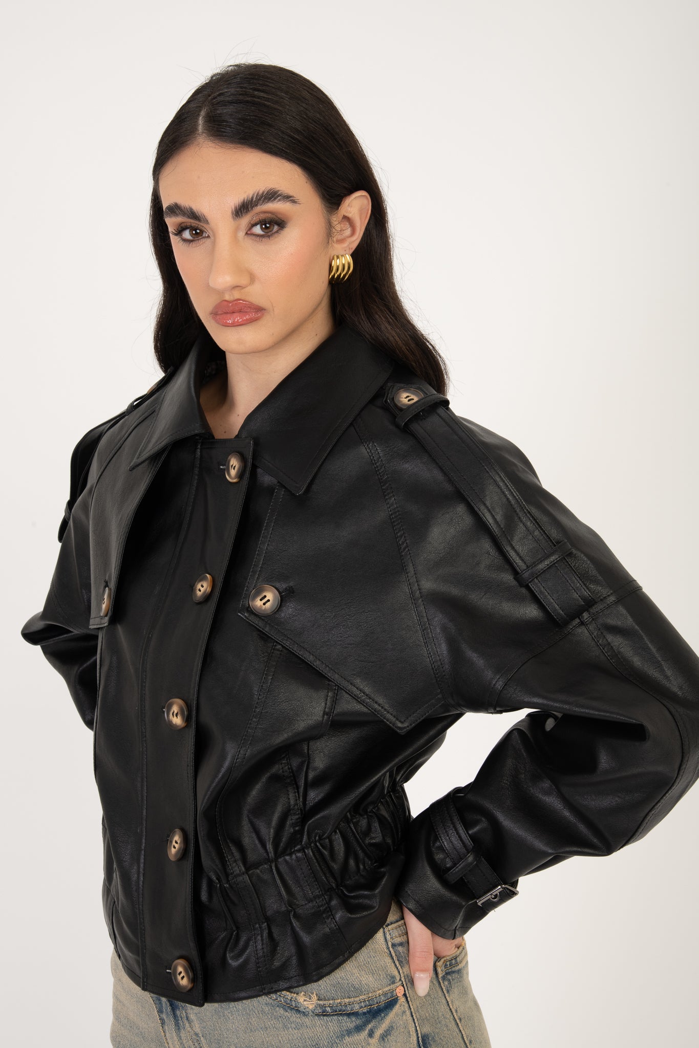 Chiodo ‘FODERA QUADRETTI’ 
Nero