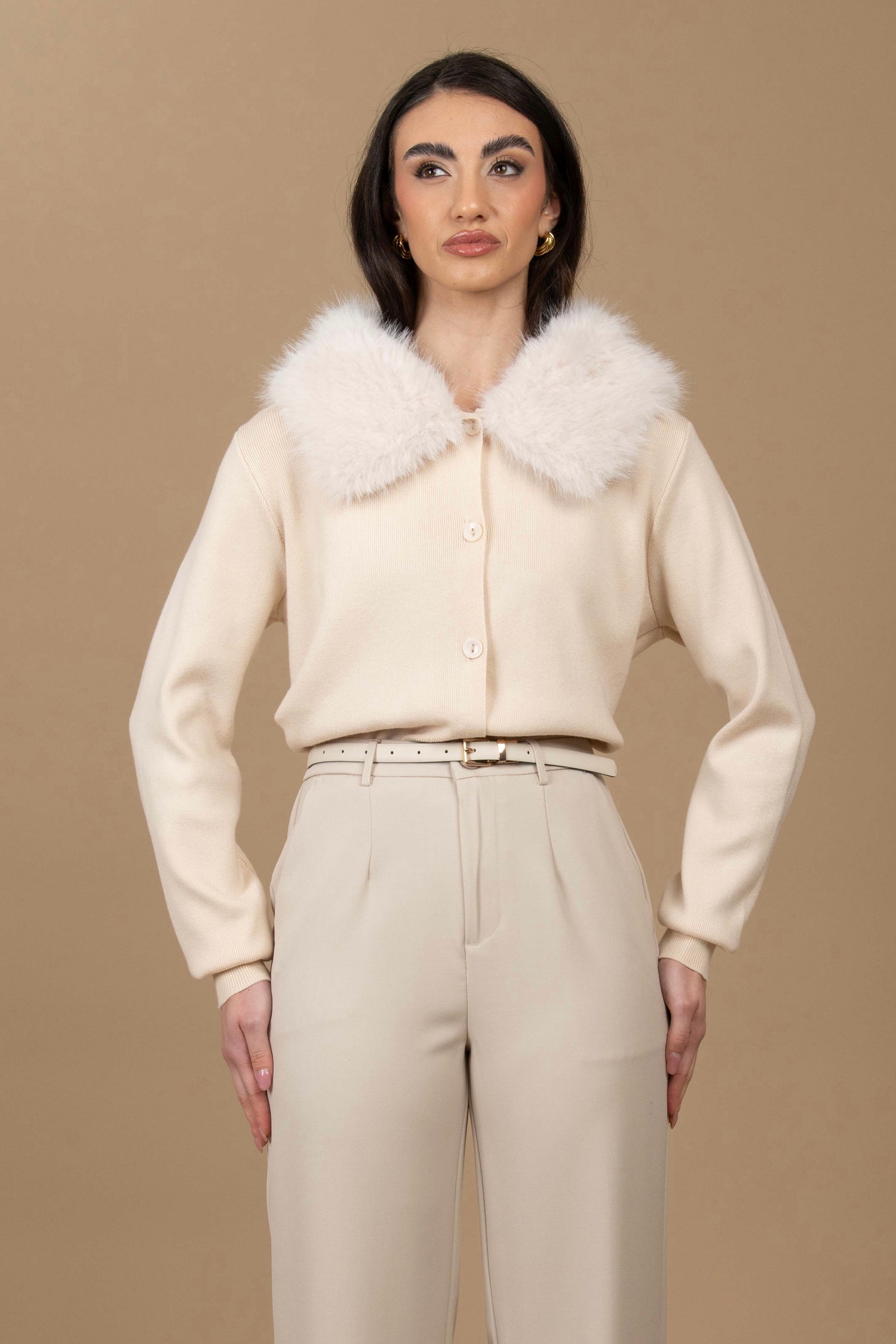 Cardigan ‘PELLICCIOTTO’ Panna