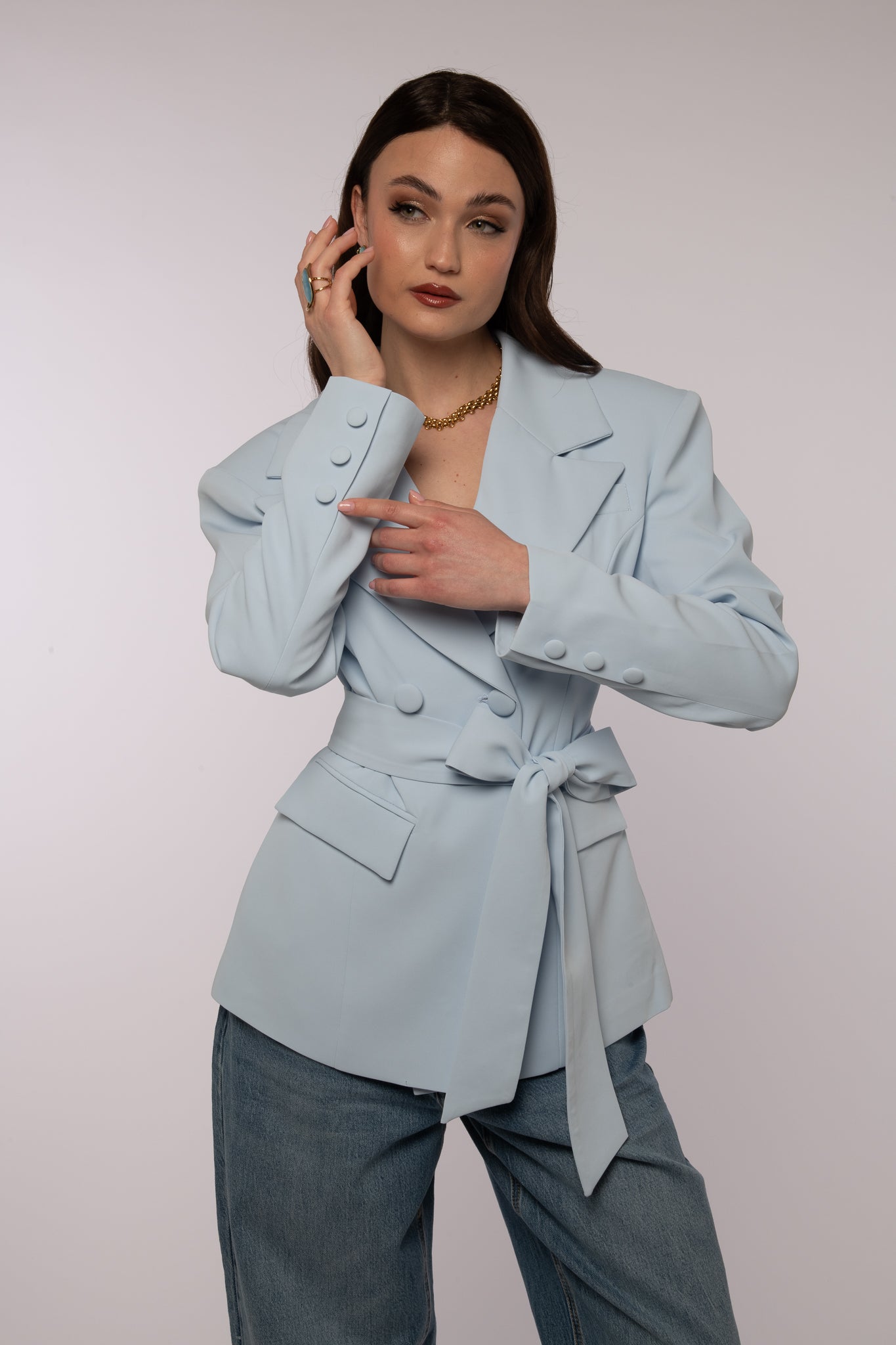 Blazer ‘LA VIA’ due bottoni Azzurro