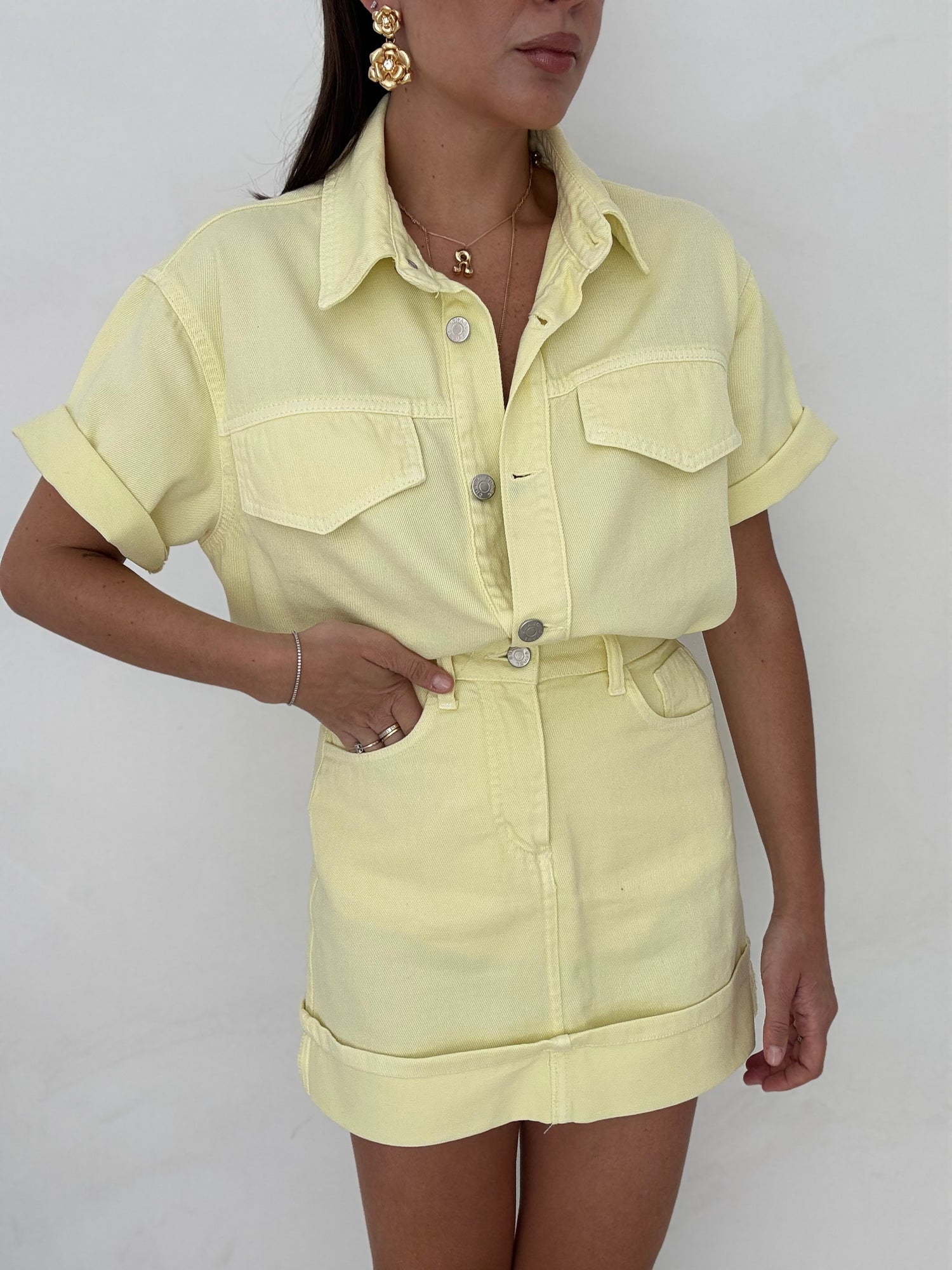 Camicia ‘MIAMI’ 100%COTONE Gialla