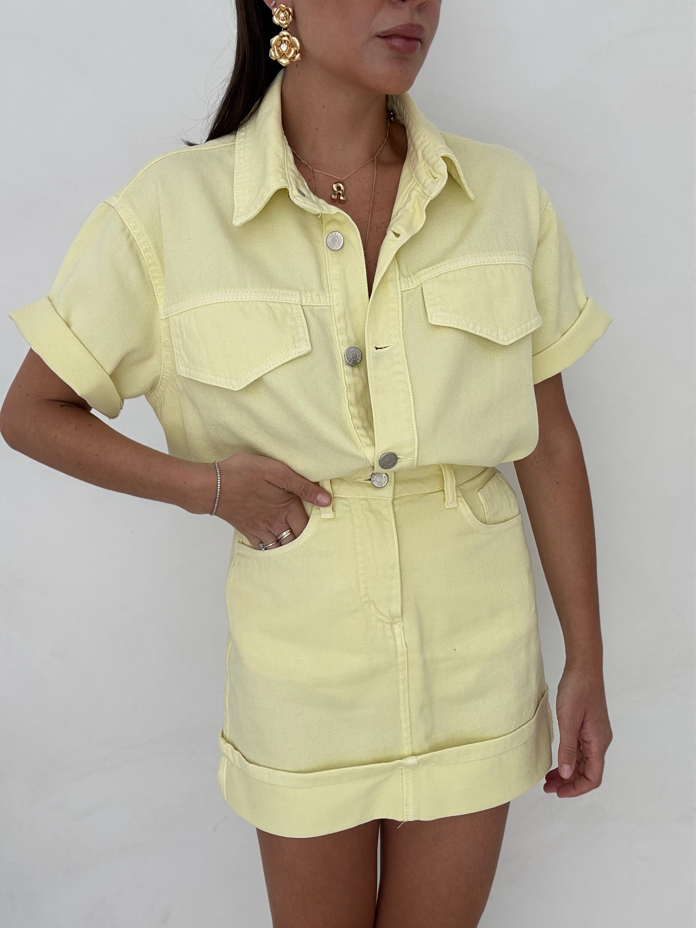 Camicia ‘MIAMI’ 100%COTONE Gialla
