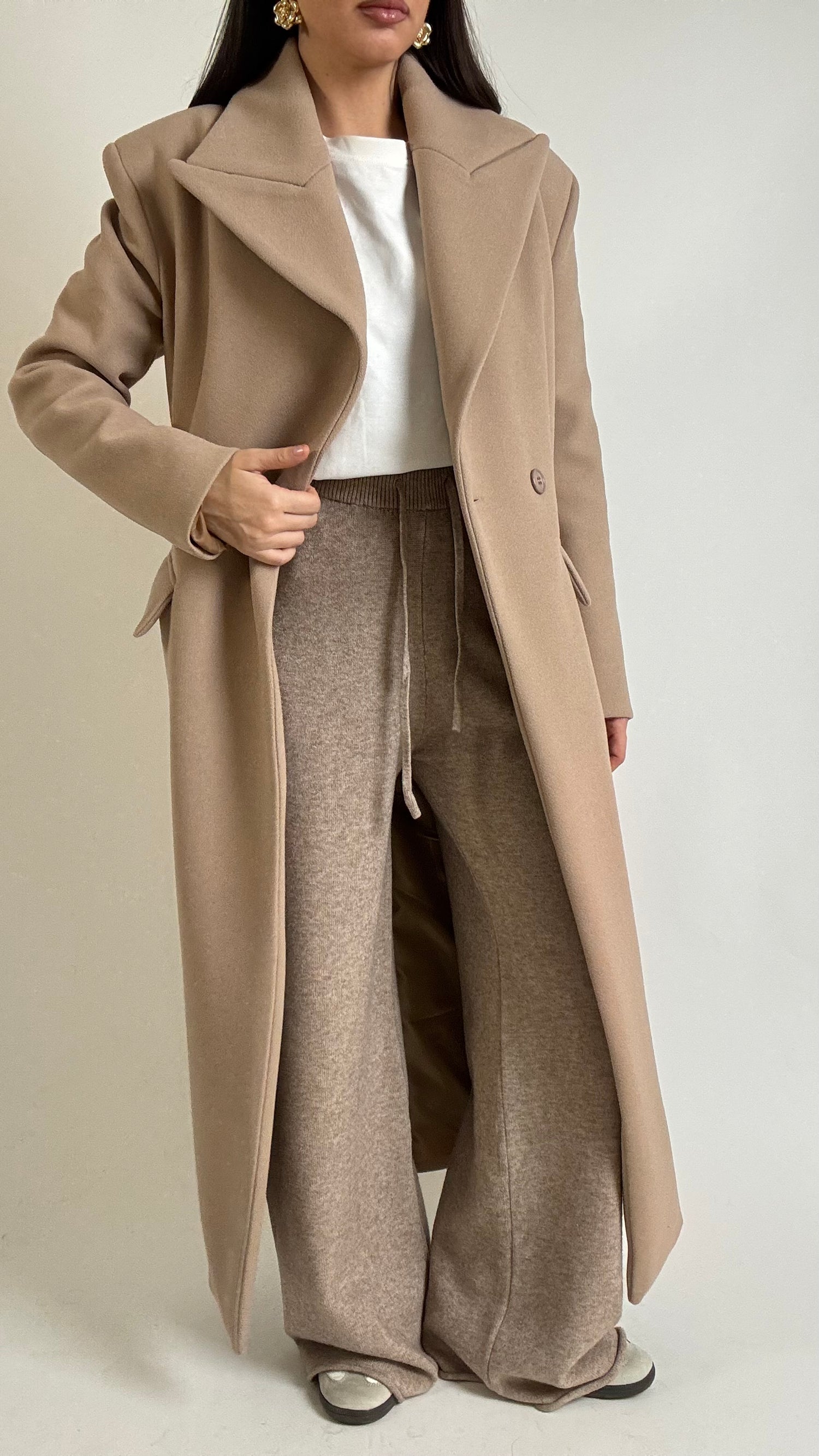 Pantalone ‘LACCIO’ Lana Rasata Beige