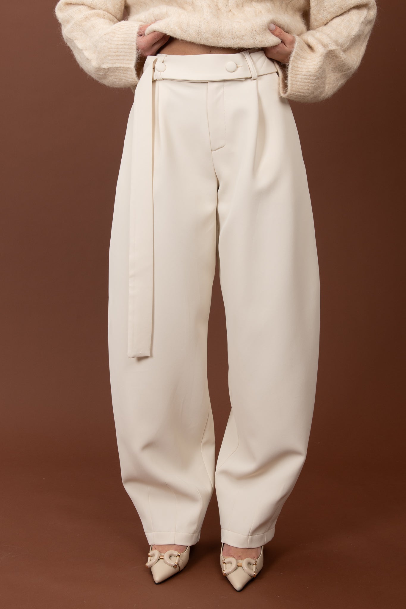 Pantalone ‘BALLON BY LUMINA’ Panna