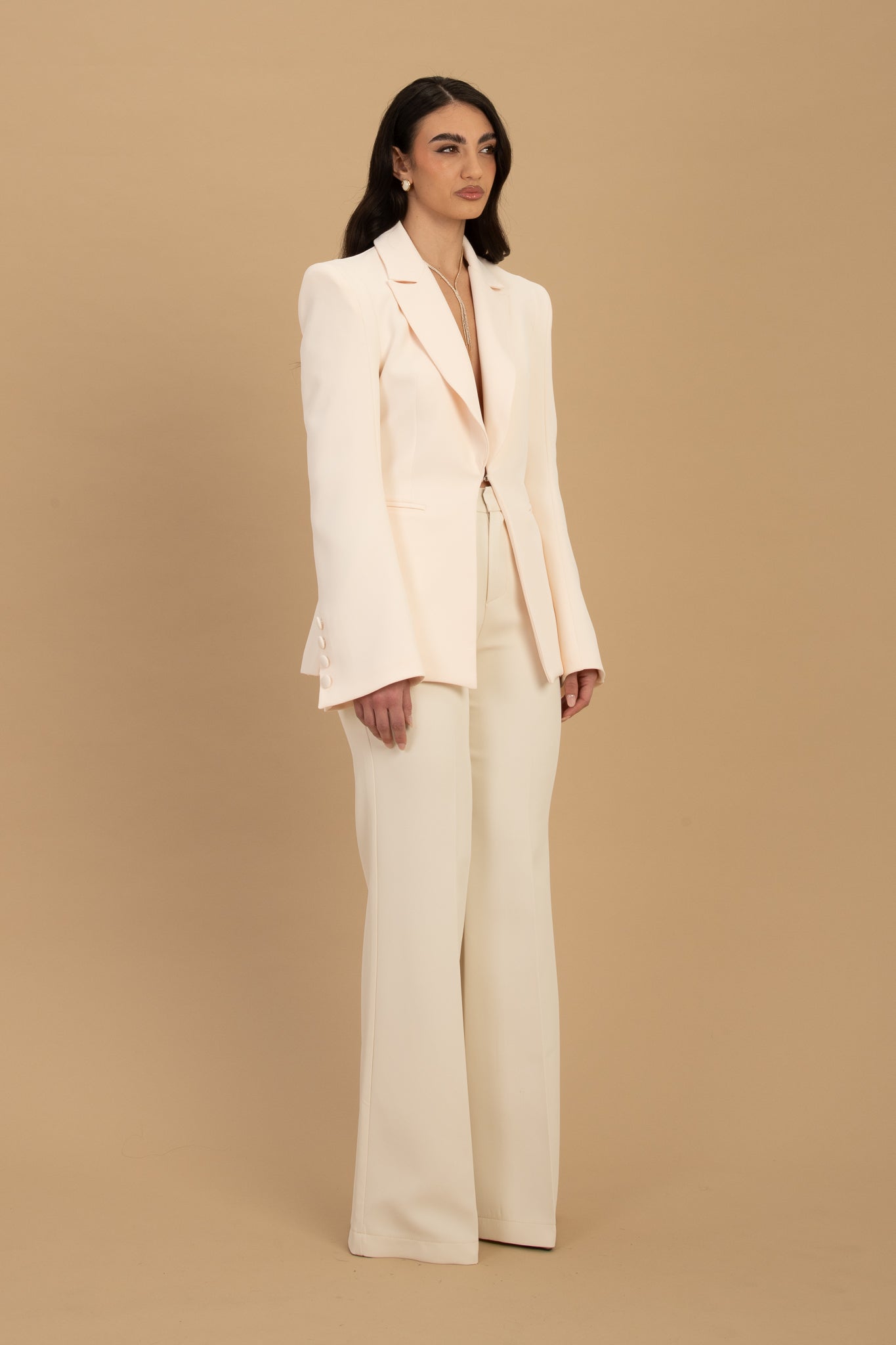 Pantalone ‘CON GANCETTO’ BY LUMINA Panna