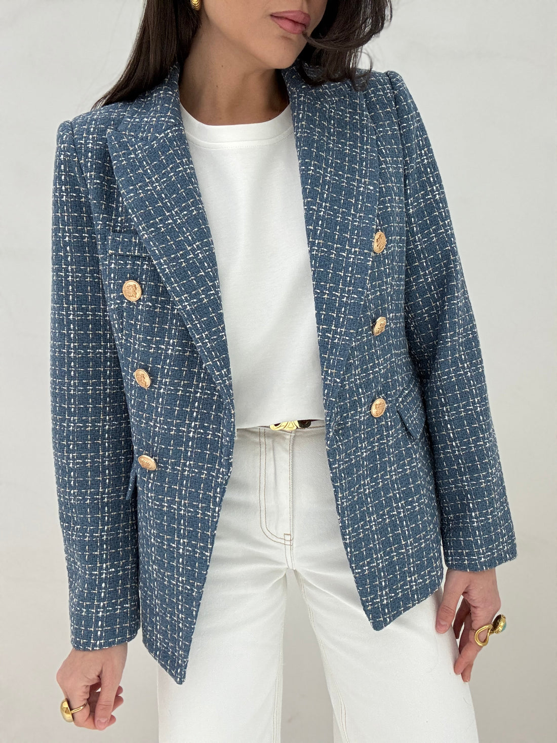 Blazer ‘BEST SELLER’ in Tweed Blu