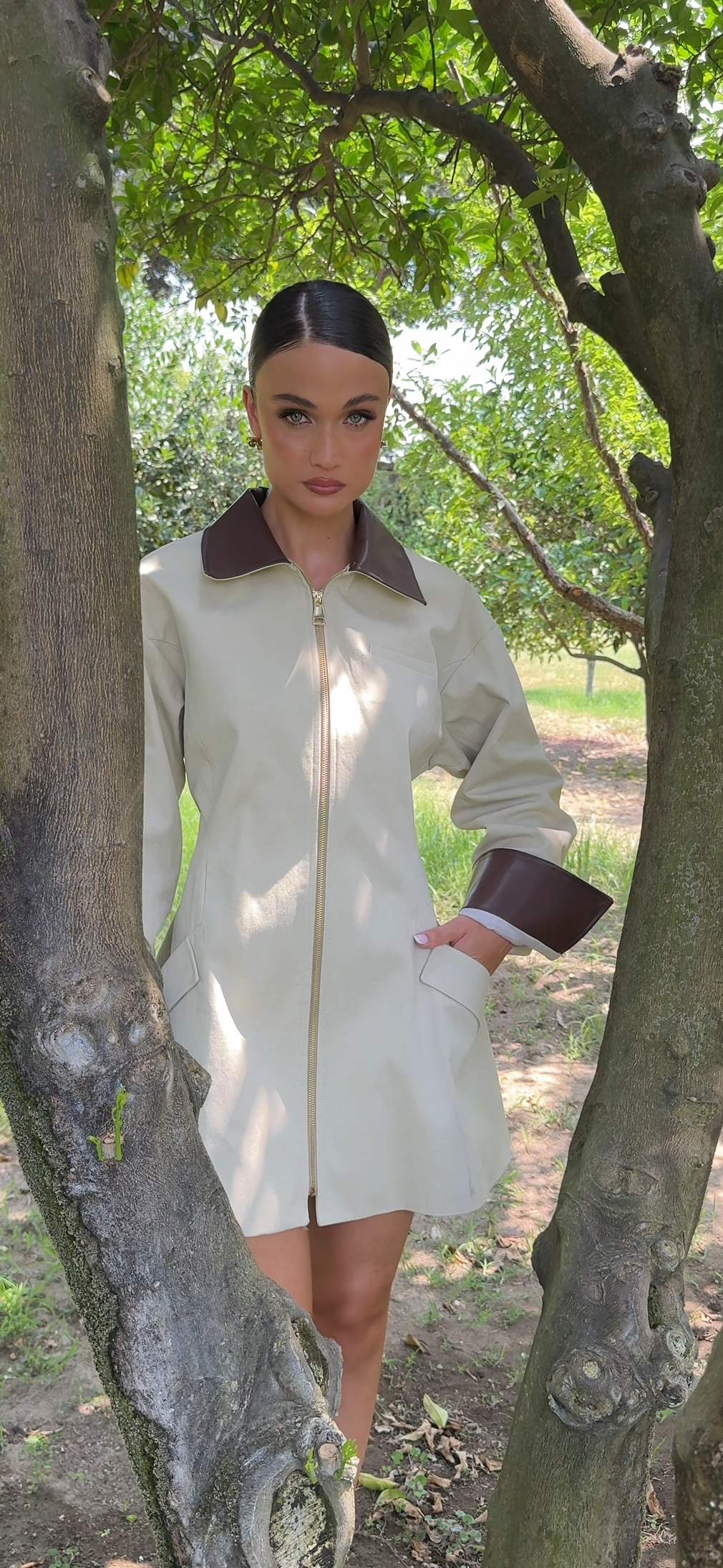 Abito ‘100% COTONE 3&33’ Beige