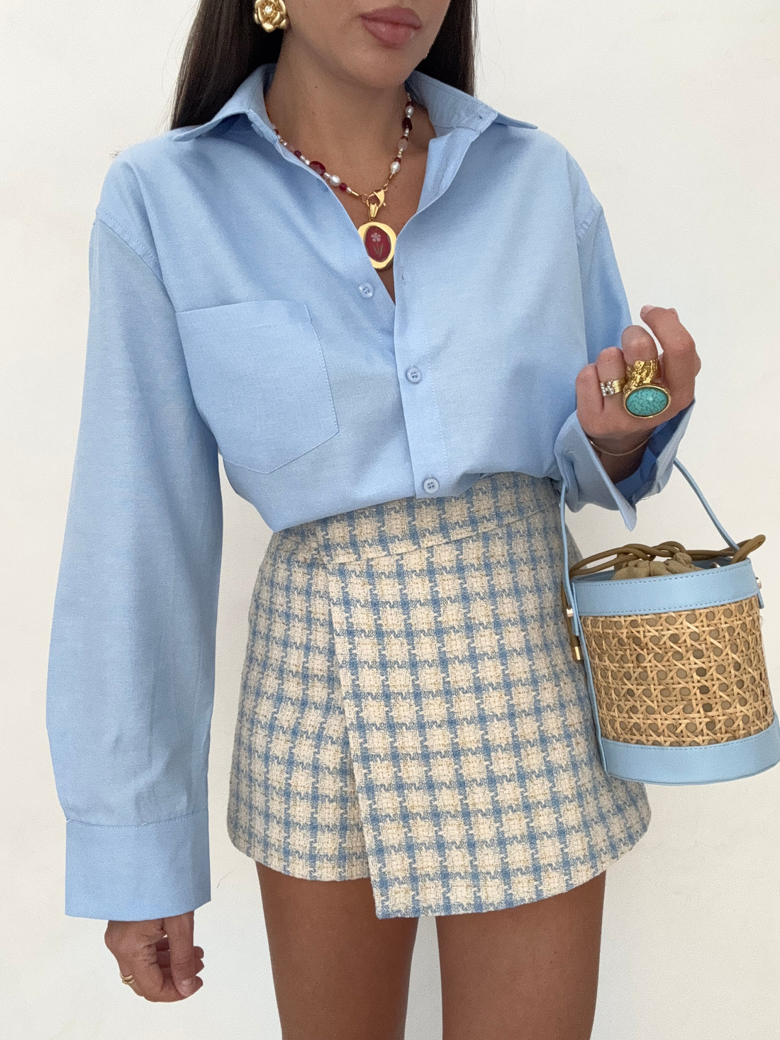 Camicia ‘BASIC 65%COTONE’ Azzurra