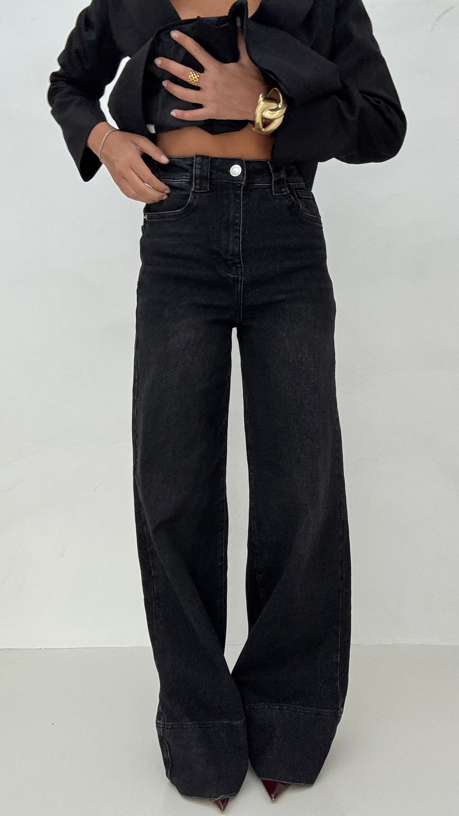 Jeans ‘PALAZZO’ Denim Nero