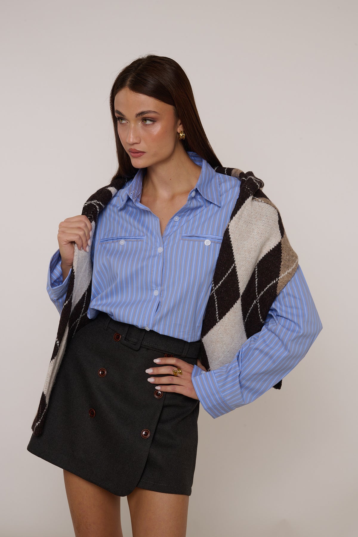 Gonna/Pantaloncino ‘6 BOTTONI’ Grigia