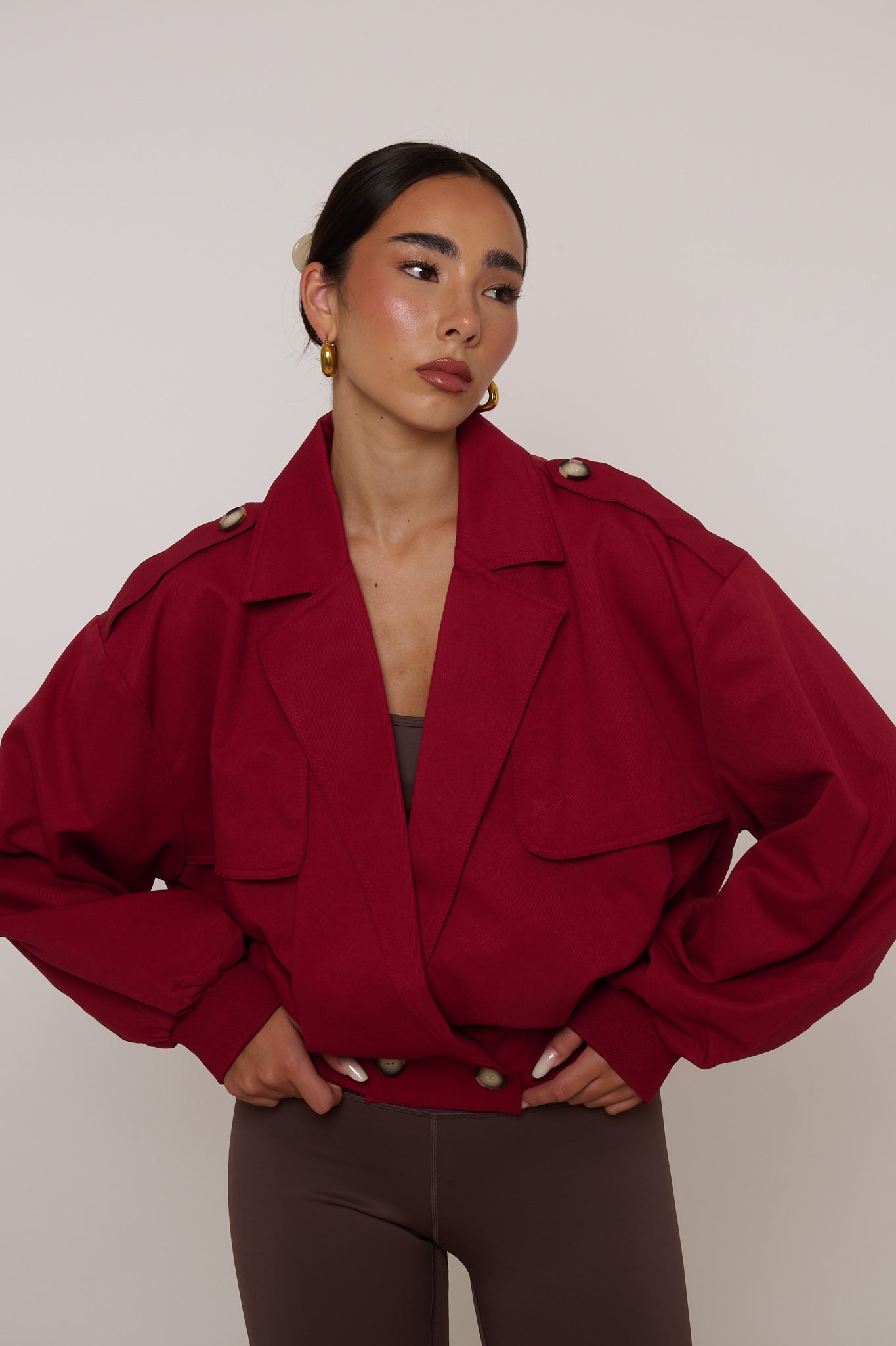 Bomber/Trench ‘65% COTONE’ Rosso