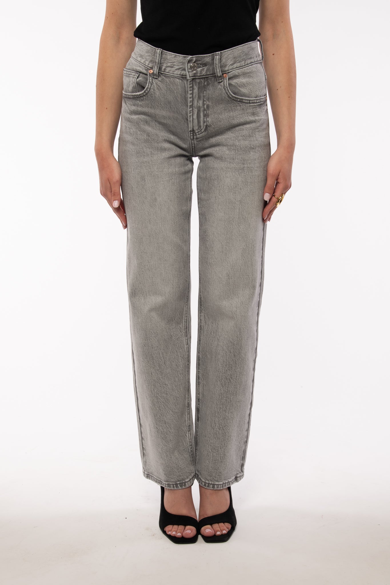 Jeans ‘VITA MEDIA’ Gamba Dritta Grigio