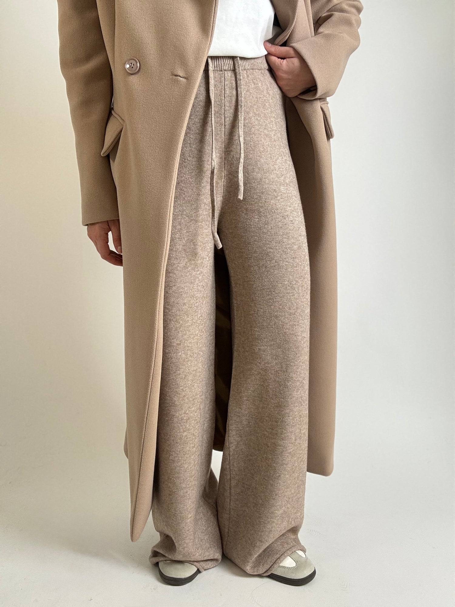 Pantalone ‘LACCIO’ Lana Rasata Beige