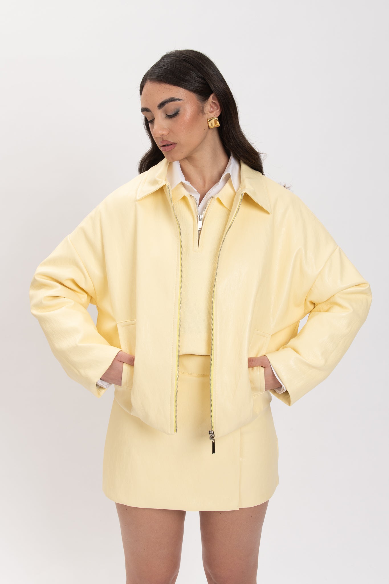 Bomber ‘ IN ECOPELLE’ Giallo