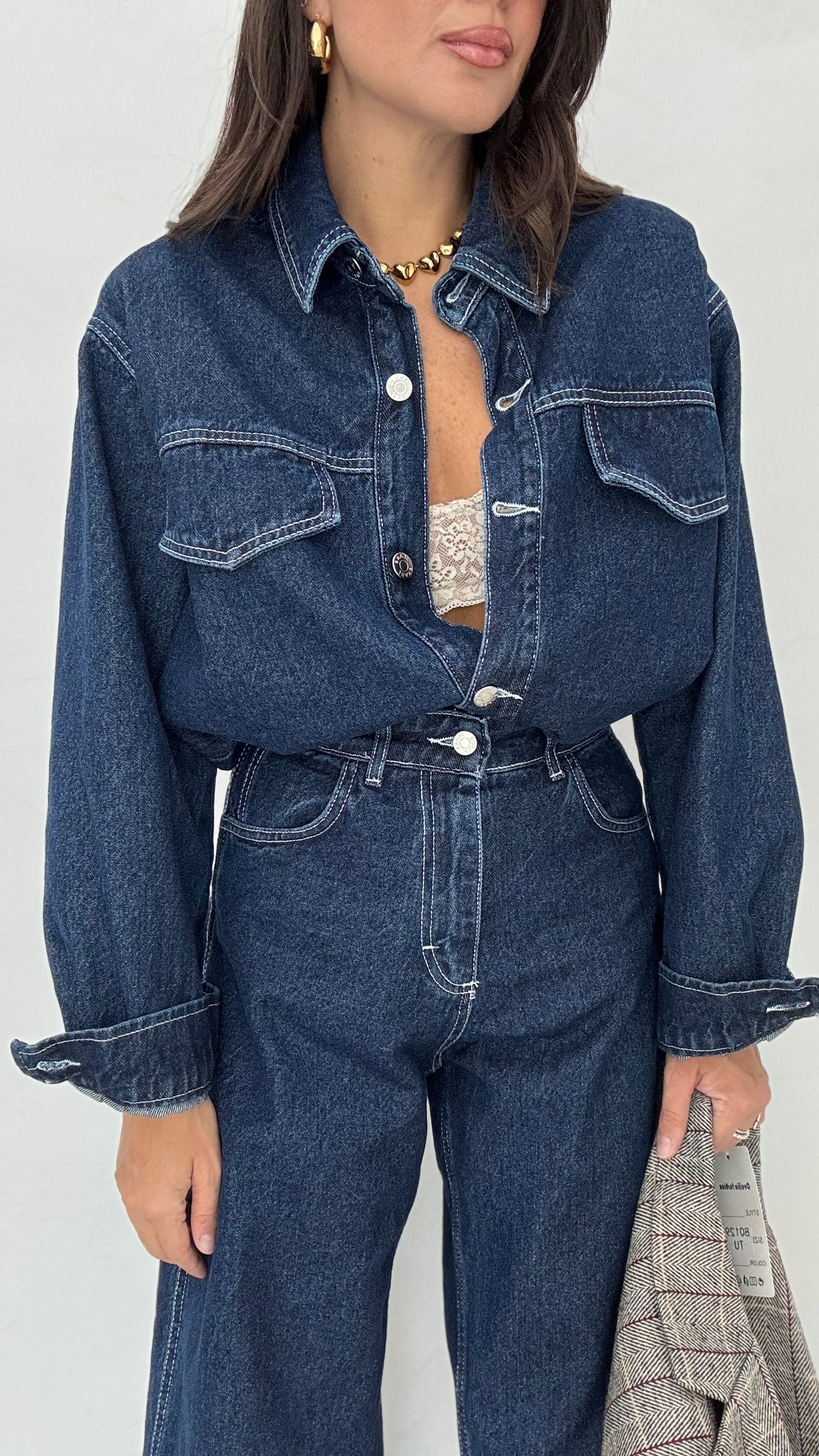 Camicia ‘D68’ In Denim Scuro