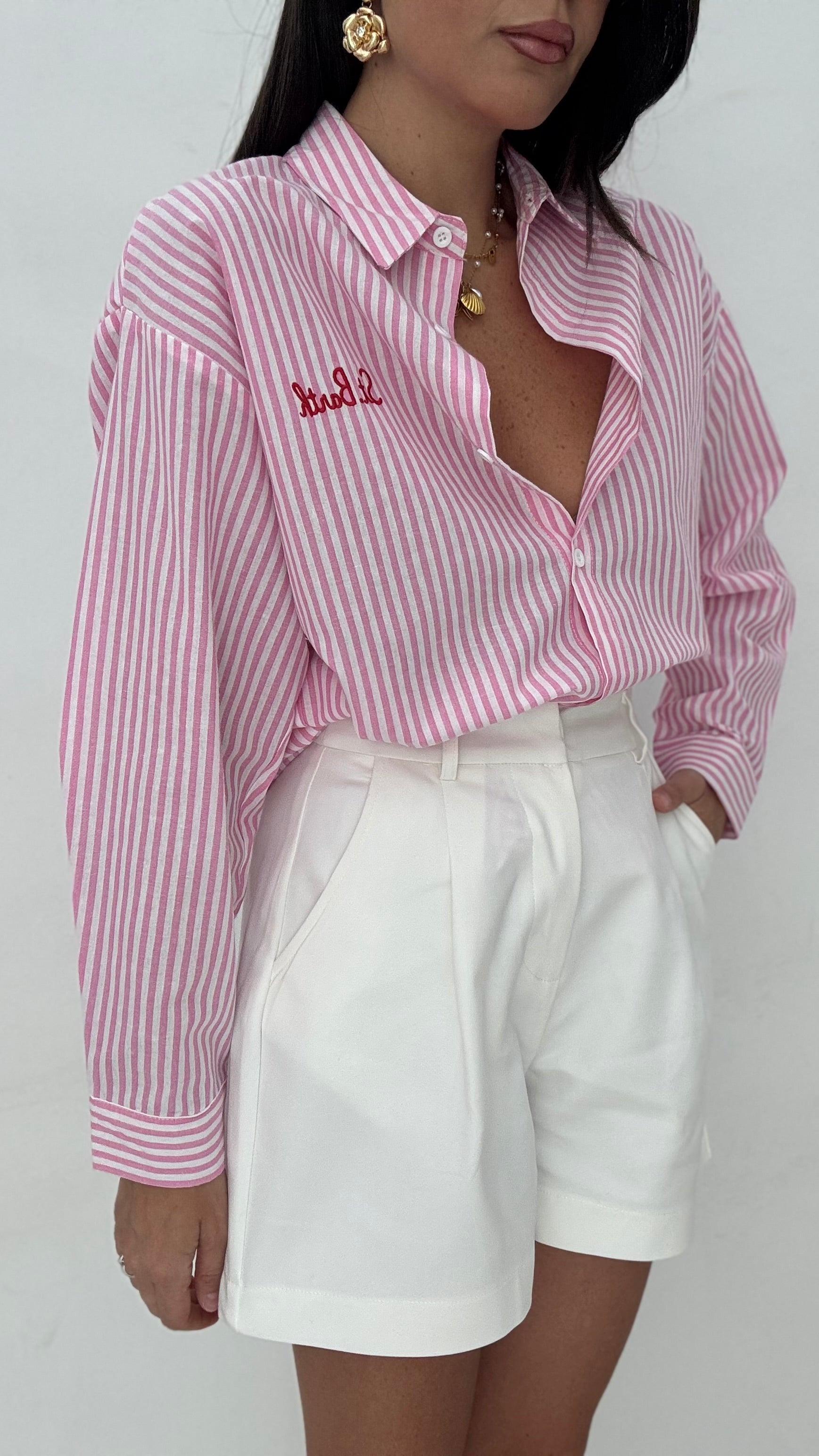 Camicia ‘BARTH’ 100% COTONE righe rosa