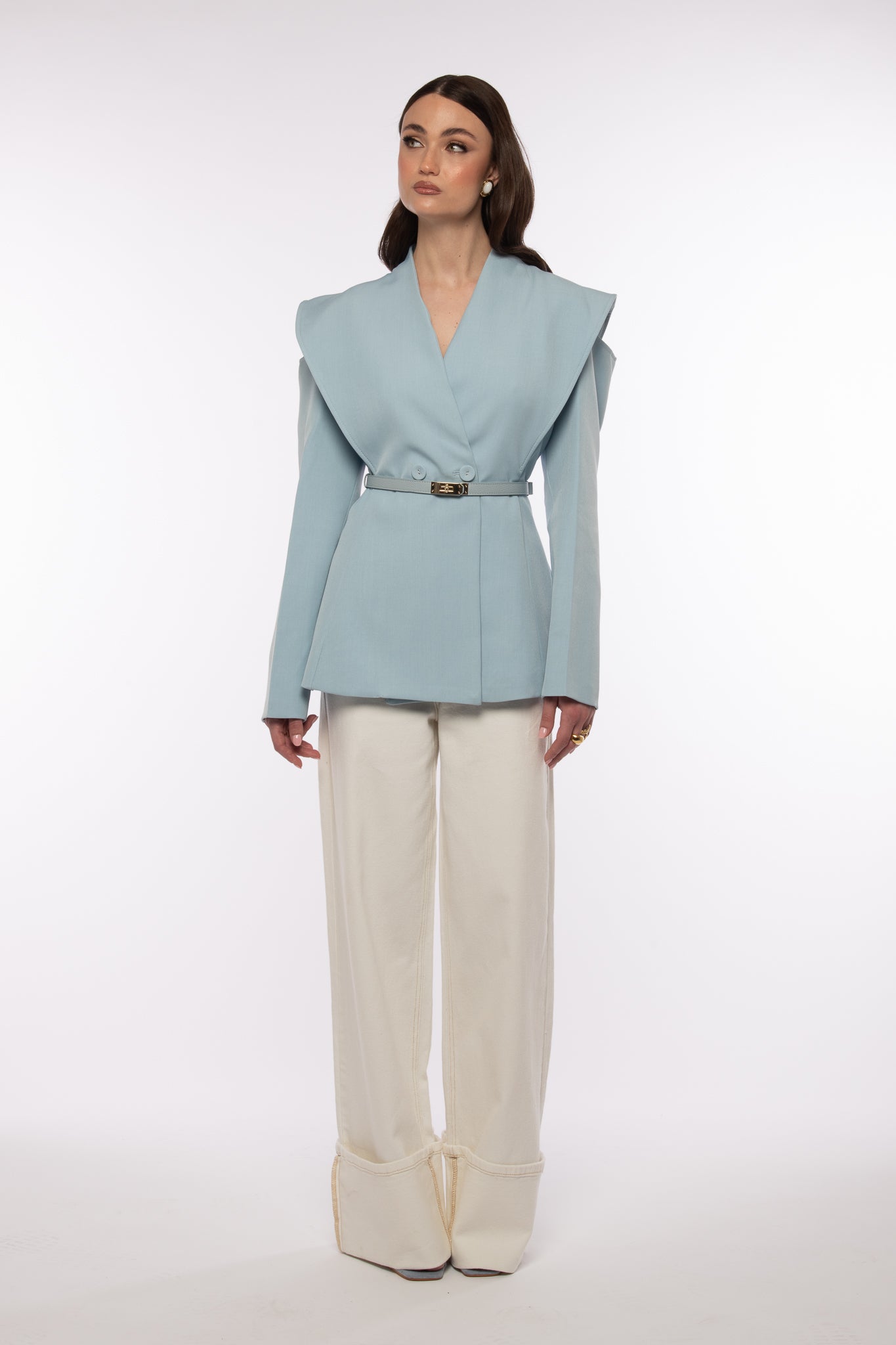 Blazer ‘APERTURE LATERALI’ Azzurro