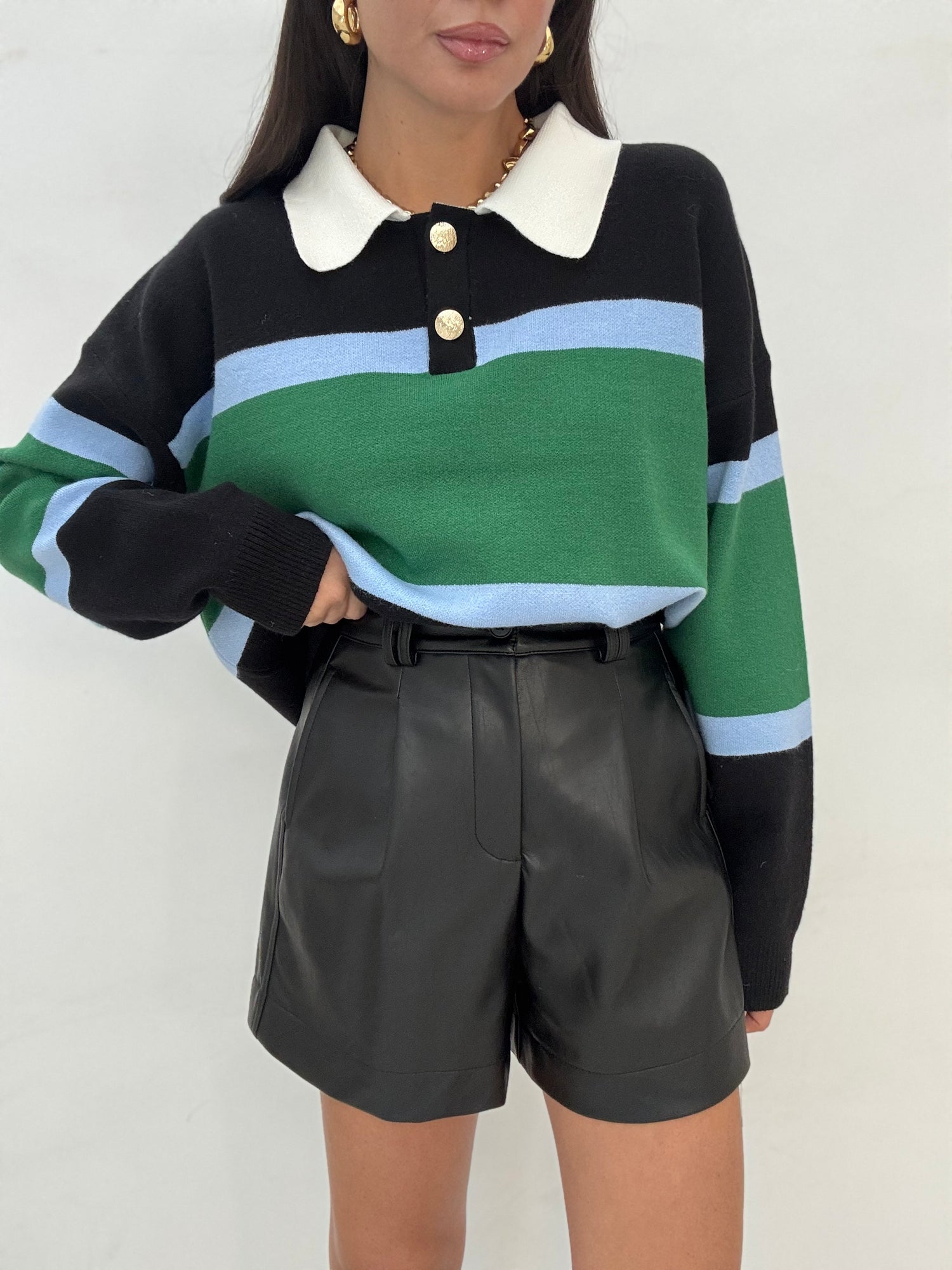 Maglia/Polo ‘BOTTONI ORO’ Verde e Azzurra