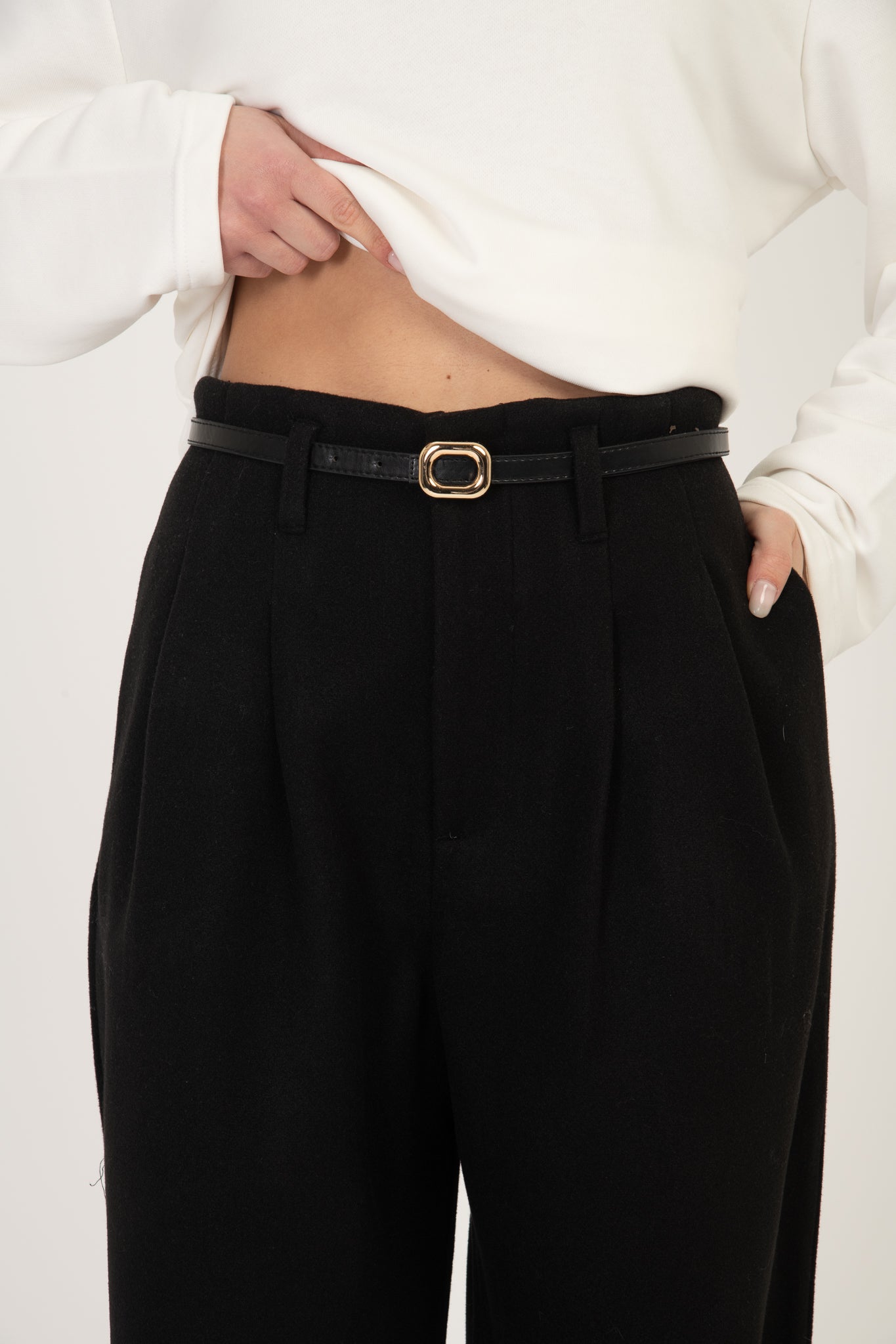 Pantalone ‘TESSUTO CAPPOTTO’ Nero