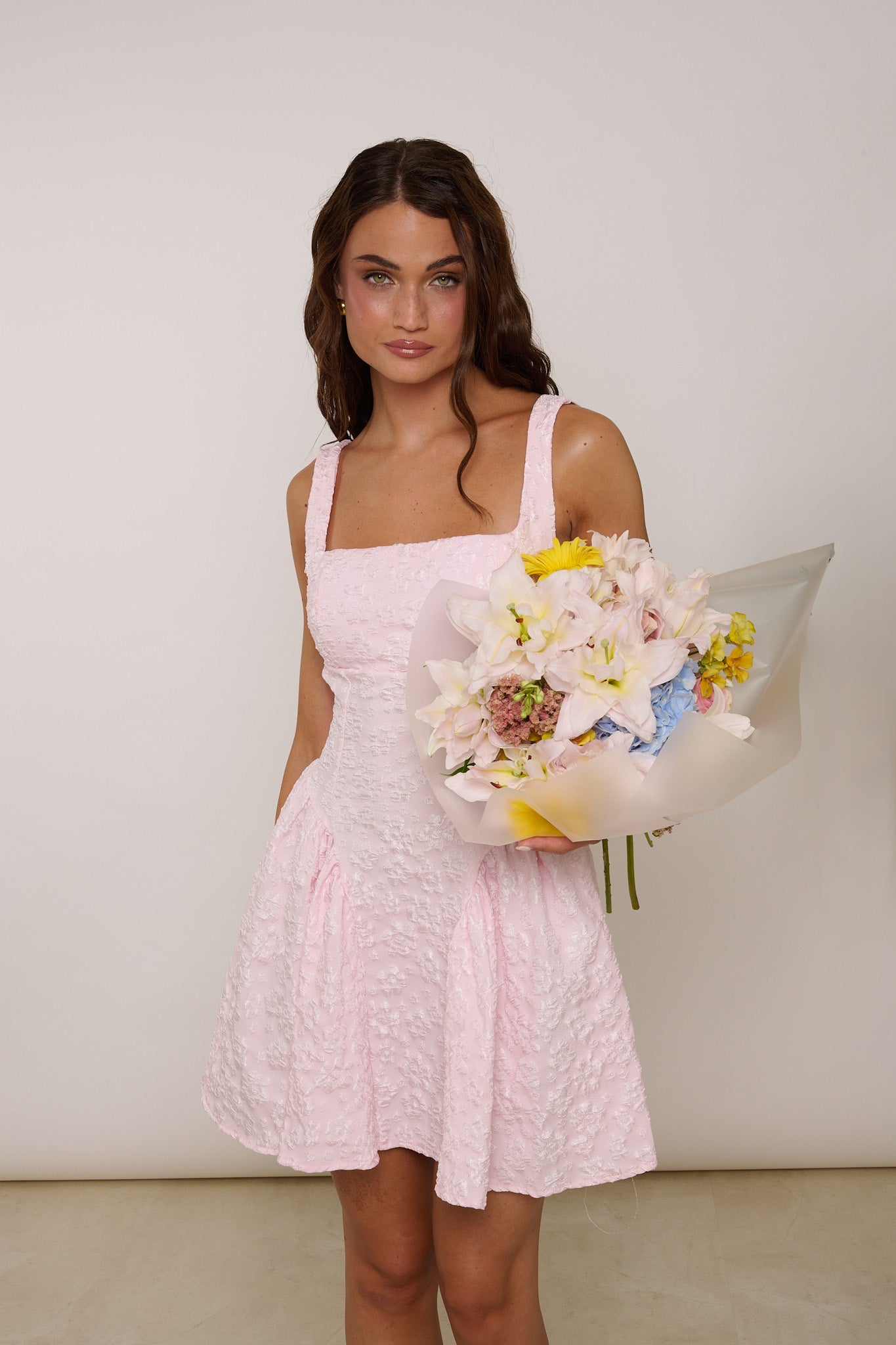 Abito Corto ‘MINI FIORI’ Rosa