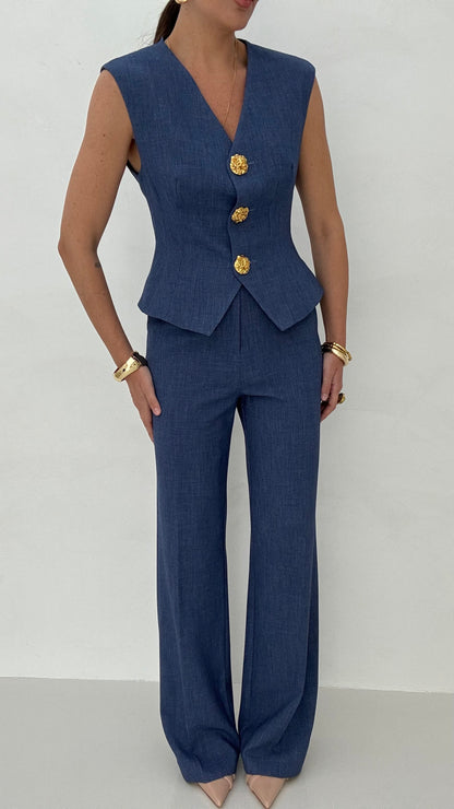 Coordinato ‘ORCHID’ Effetto Denim