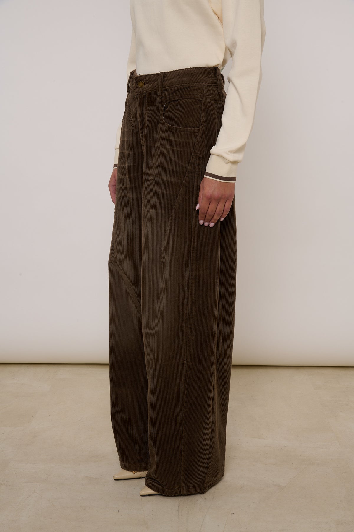 Jeans ‘VELLUTO COSTINE’ Cacao