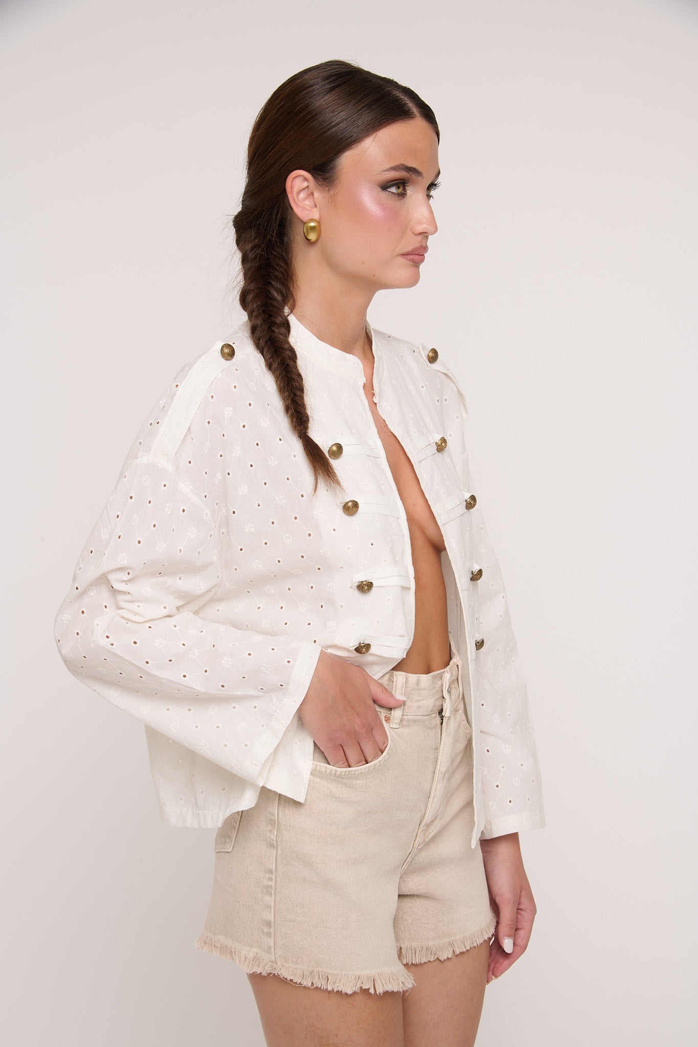 Pantaloncino ‘SFRANGIATO’ Beige