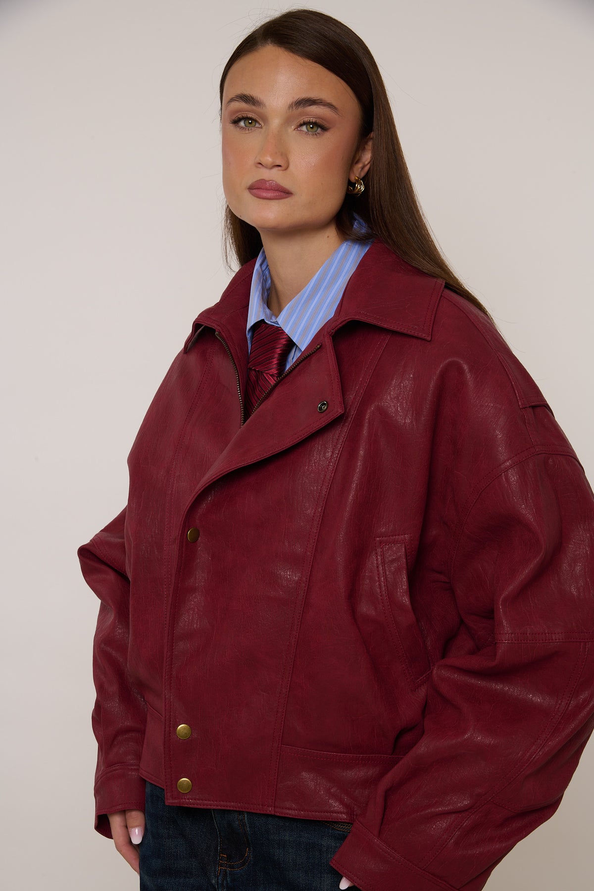 Chiodo ‘4 BOTTONI’ By Lumina Bordeaux