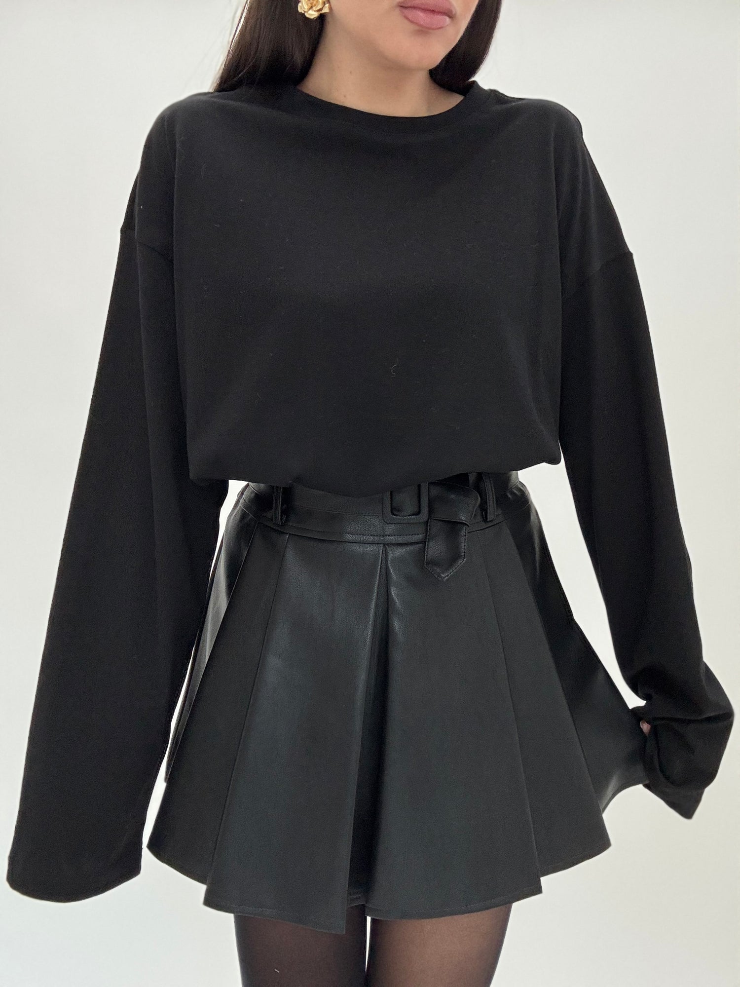 Maglia ‘SPACCO LATERALE’ 100%COTONE Nera