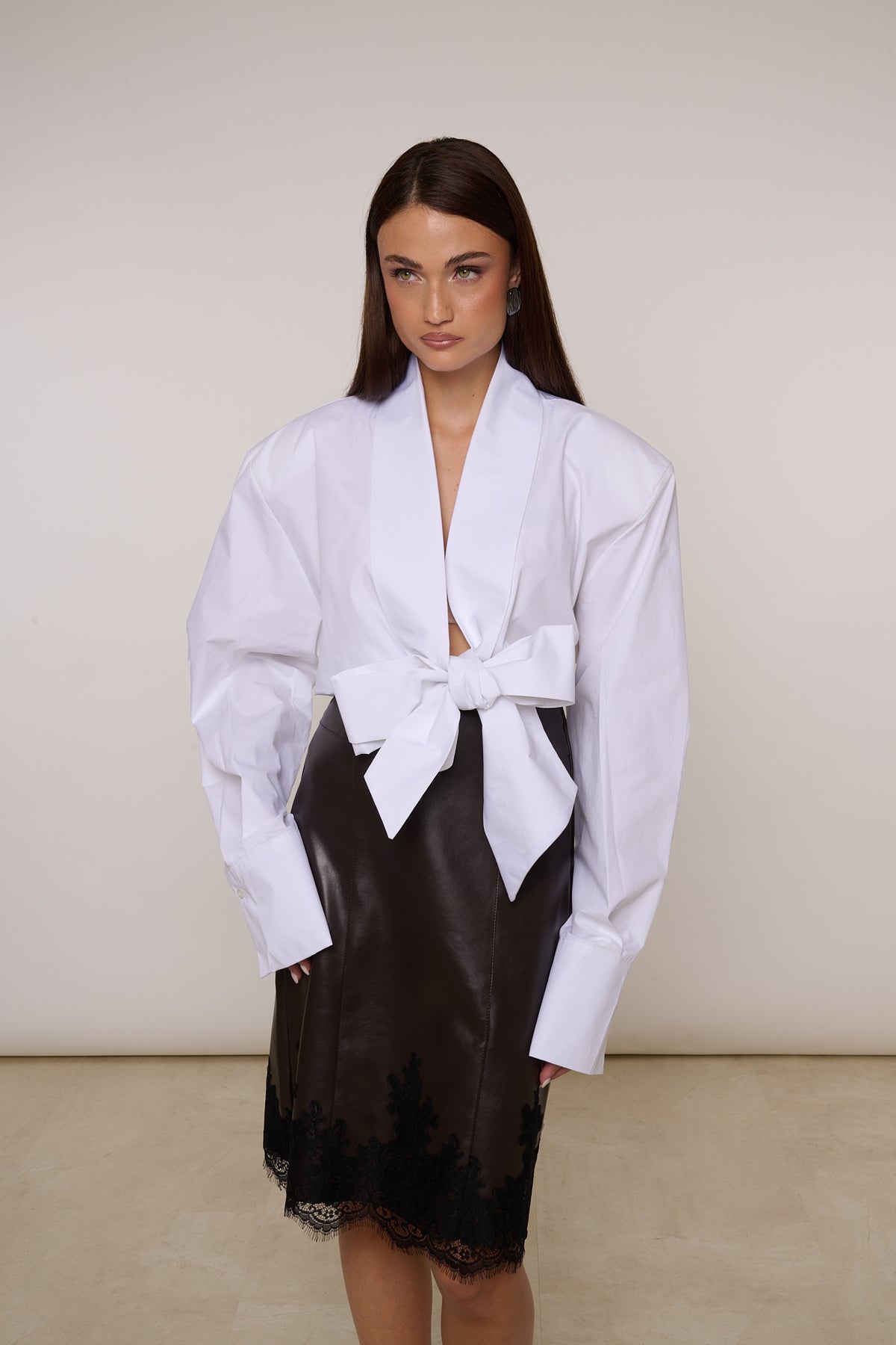 Camicia ‘MAXI FIOCCO’ Bianca