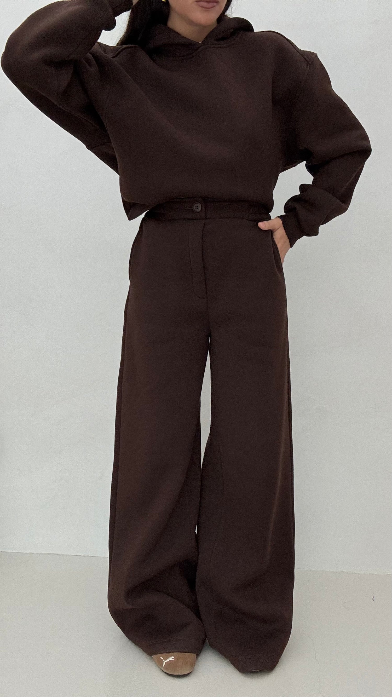 Pantalone tuta ‘65%COTONE BY LUMINA’ Cacao