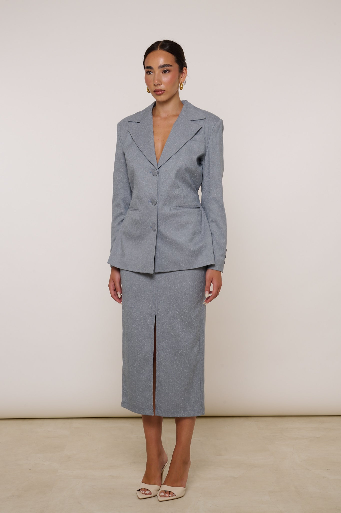 Coordinato ‘BLAZER+GONNA LONGUETTE’ ‘3&33’ Azzurro