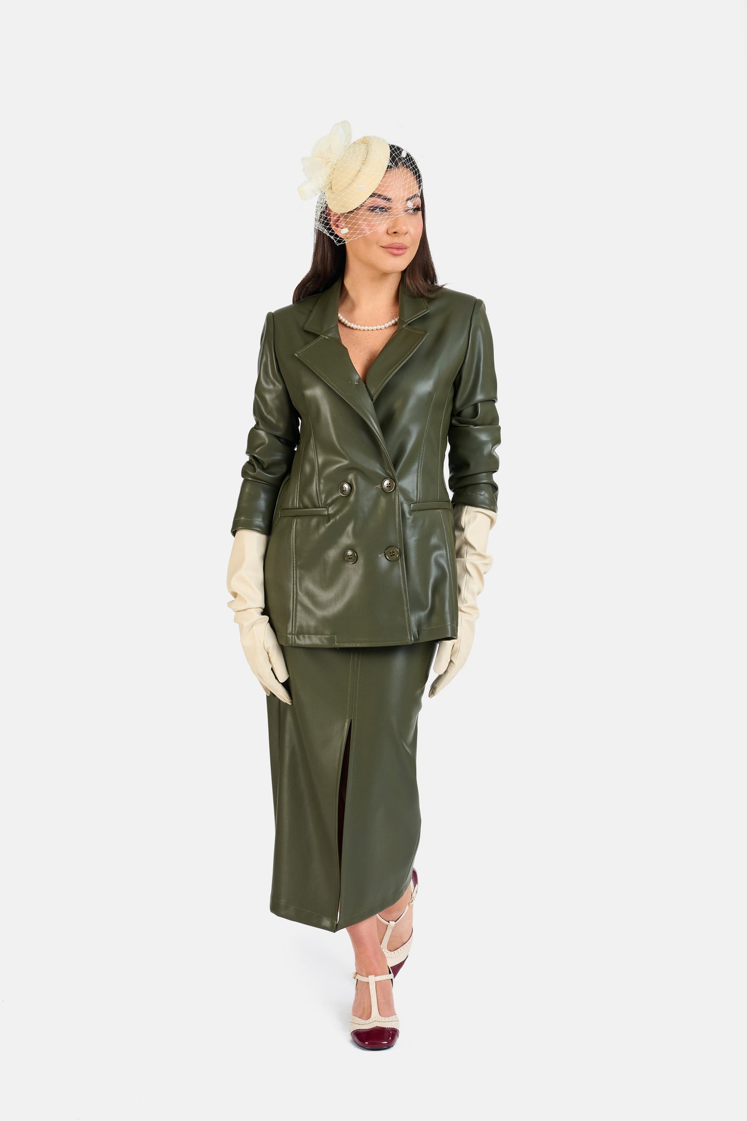 Blazer Ecopelle ‘3&33’ Verde Militare