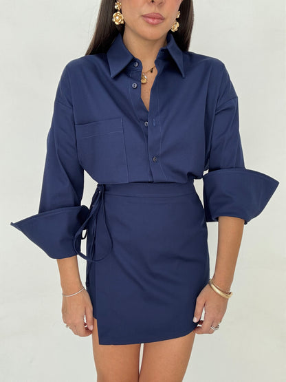 Gonna portafoglio ‘55%LINO’ 3&amp;33 Blu