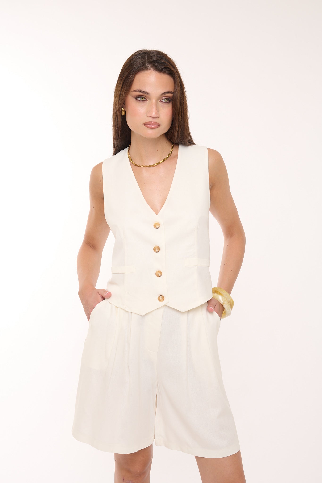 Coordinato ‘45% LINO’ Bianco