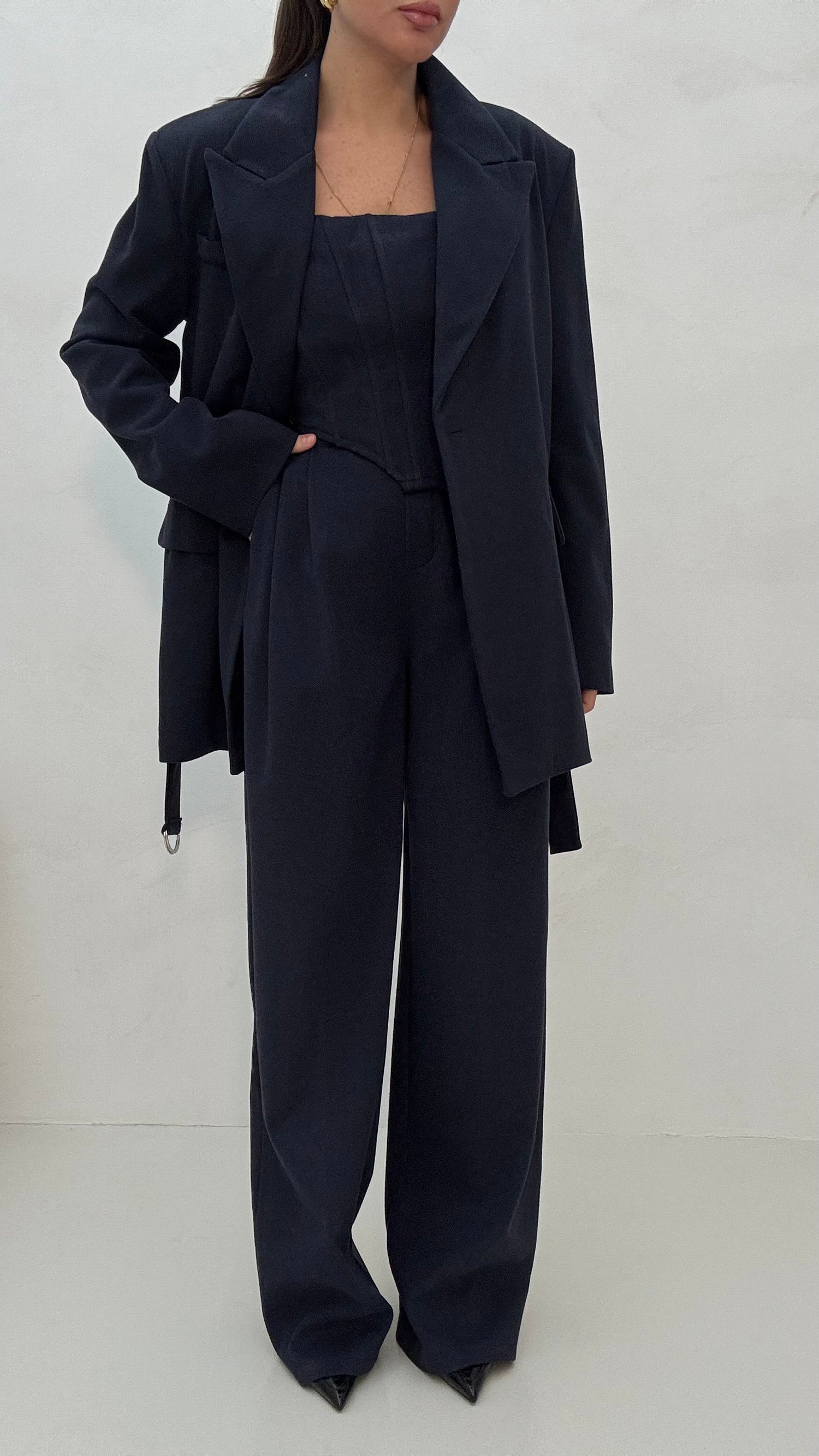 Coordinato ‘SPIGATO TRE PEZZI’ Blu Notte