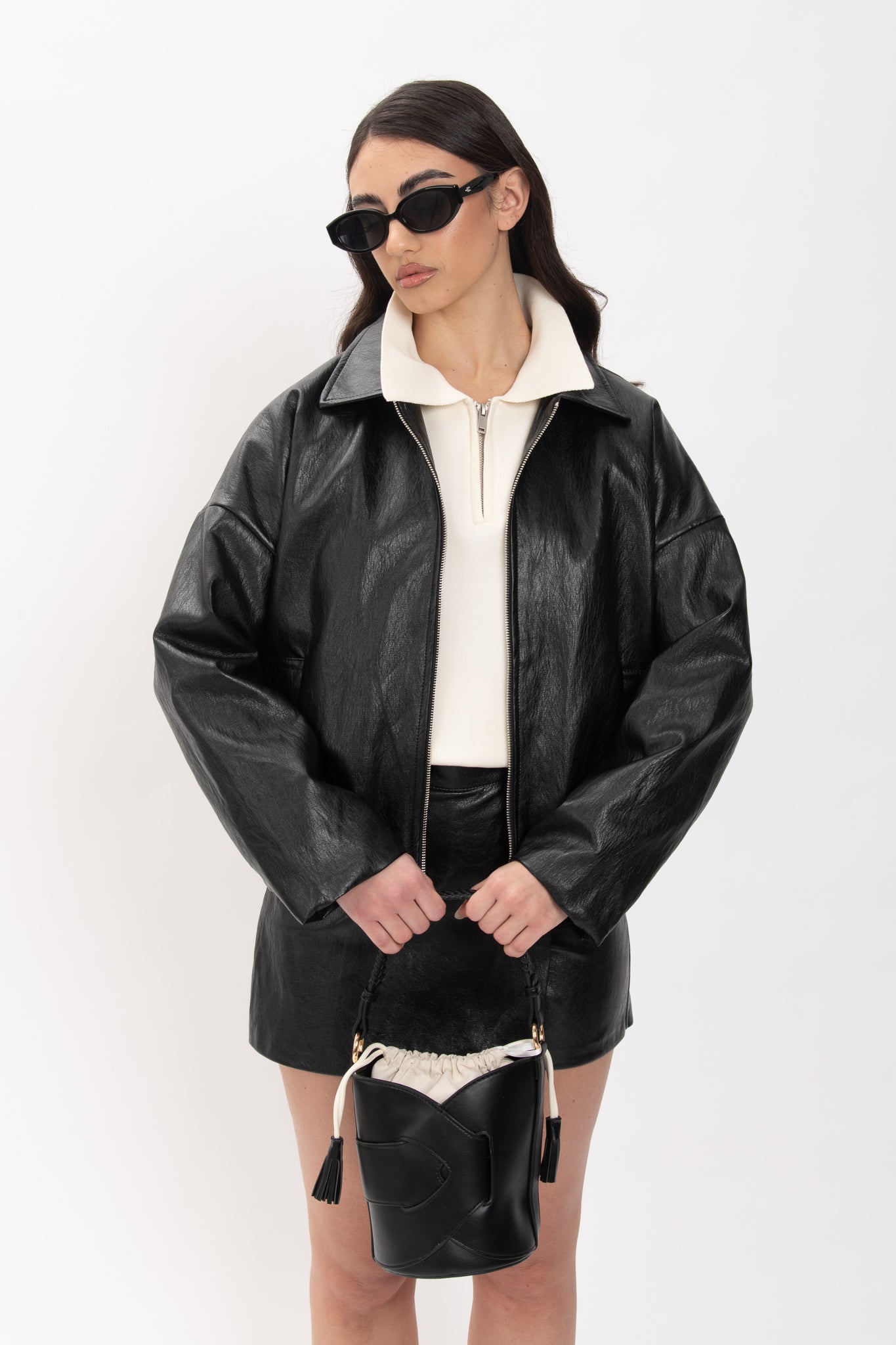 Bomber ‘IN ECOPELLE’ Nero