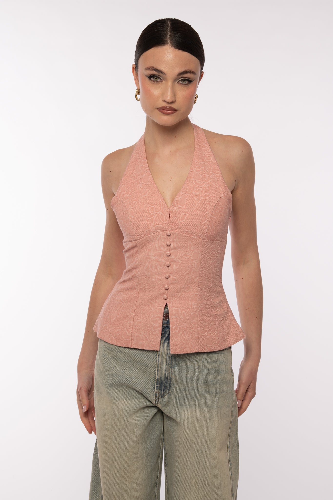 Top ‘BOTTONCINI’ Rosa