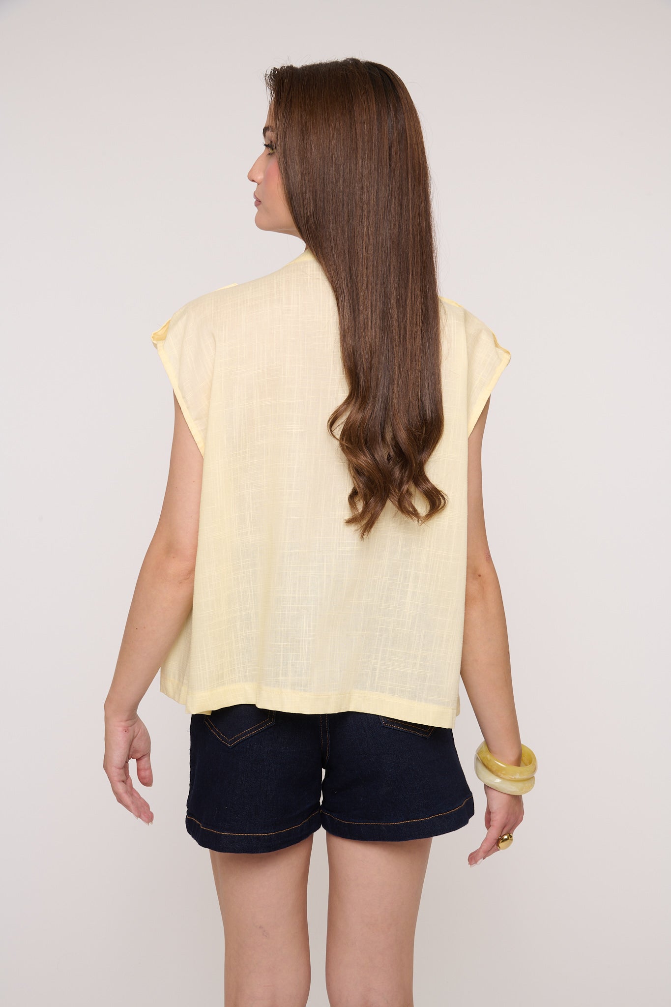 Gilet ‘13% LINO’ Alamari Giallo