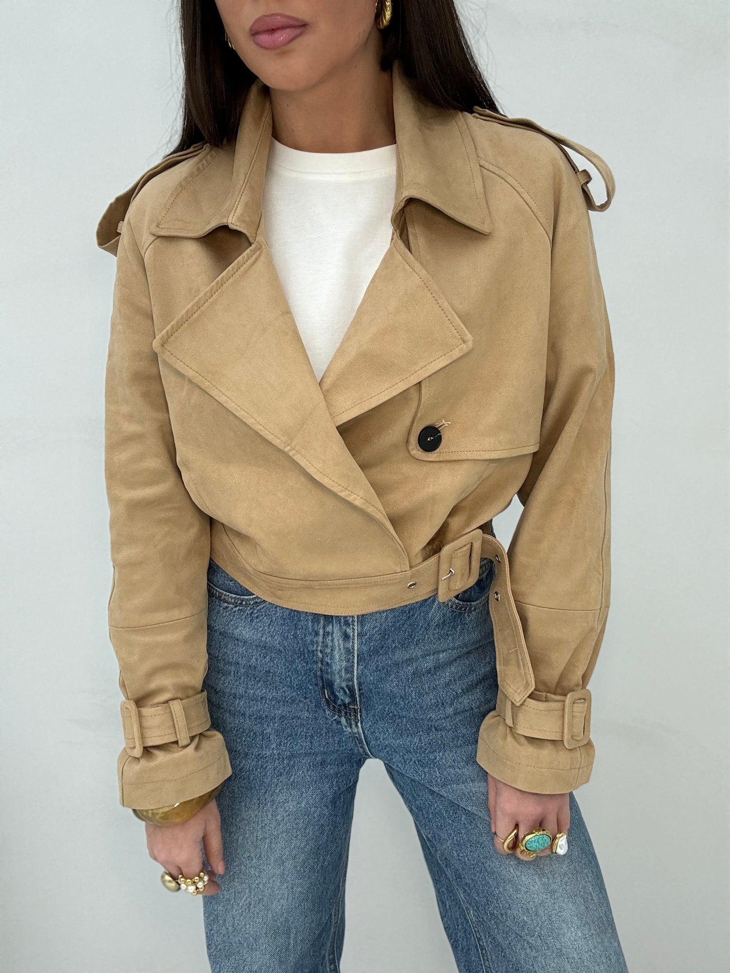 Trench crop in ‘CAMOSCIO’ Camel