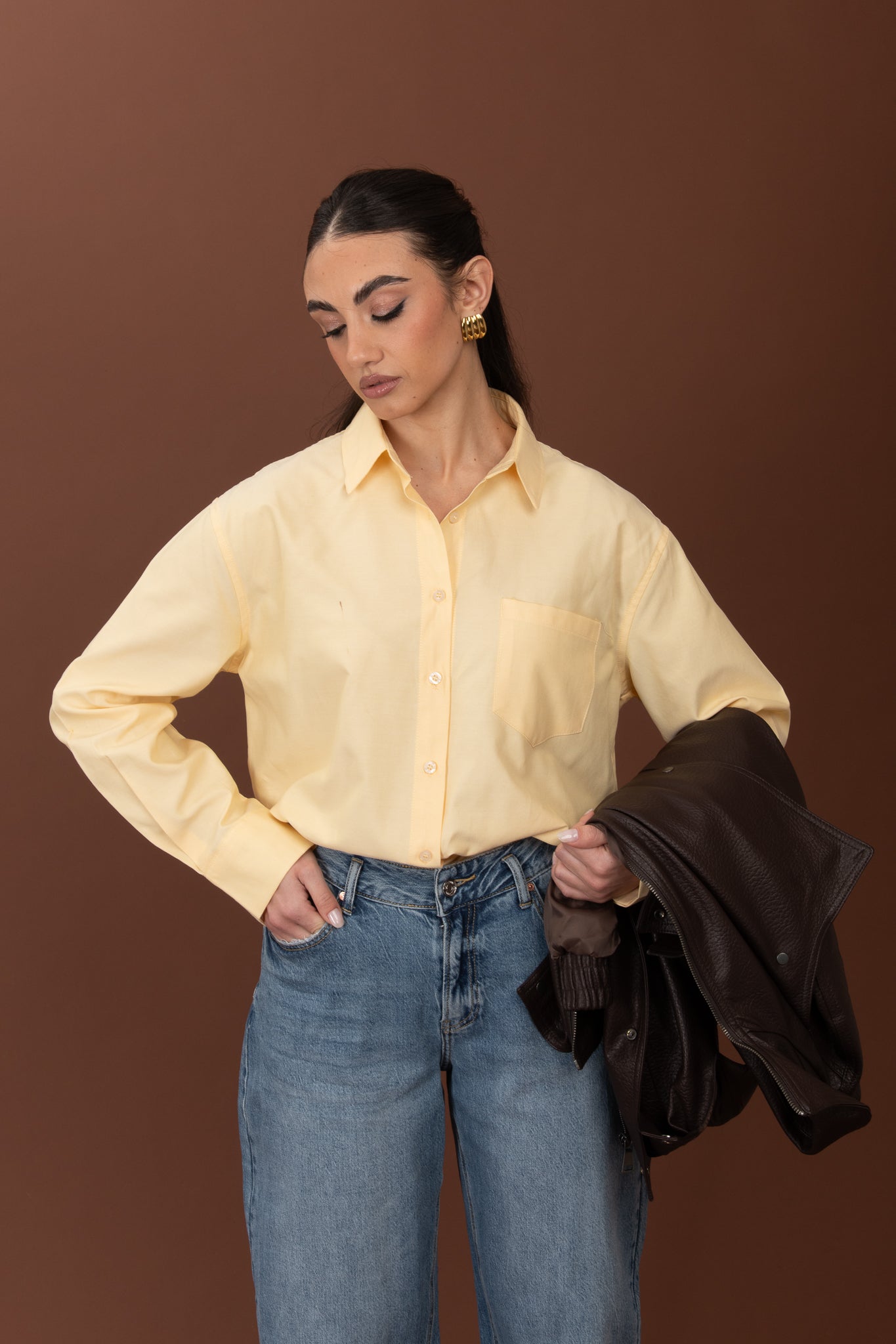 Camicia ‘BASIC 65%COTONE’ Gialla