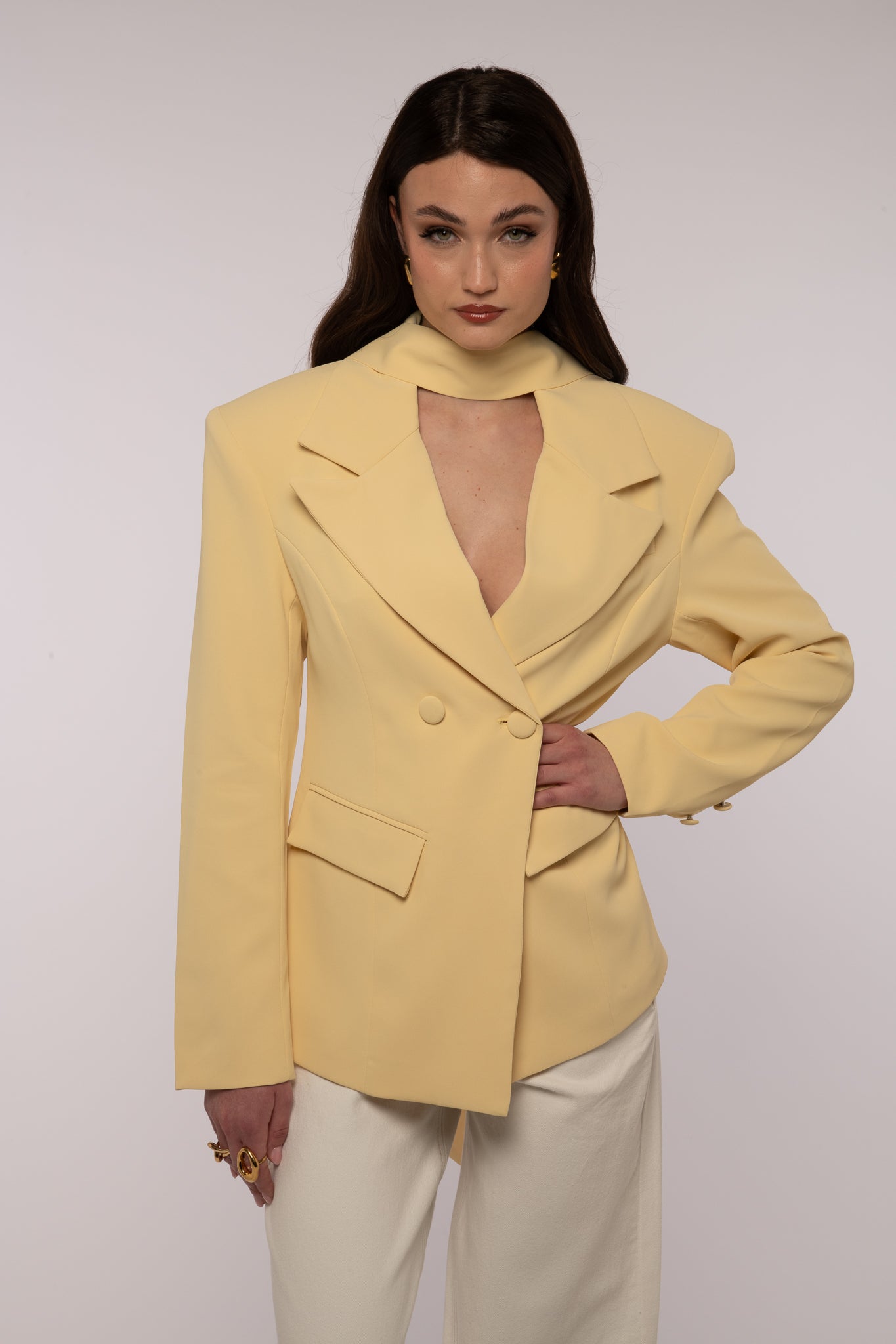 Blazer ‘LA VIA’ due bottoni Giallo