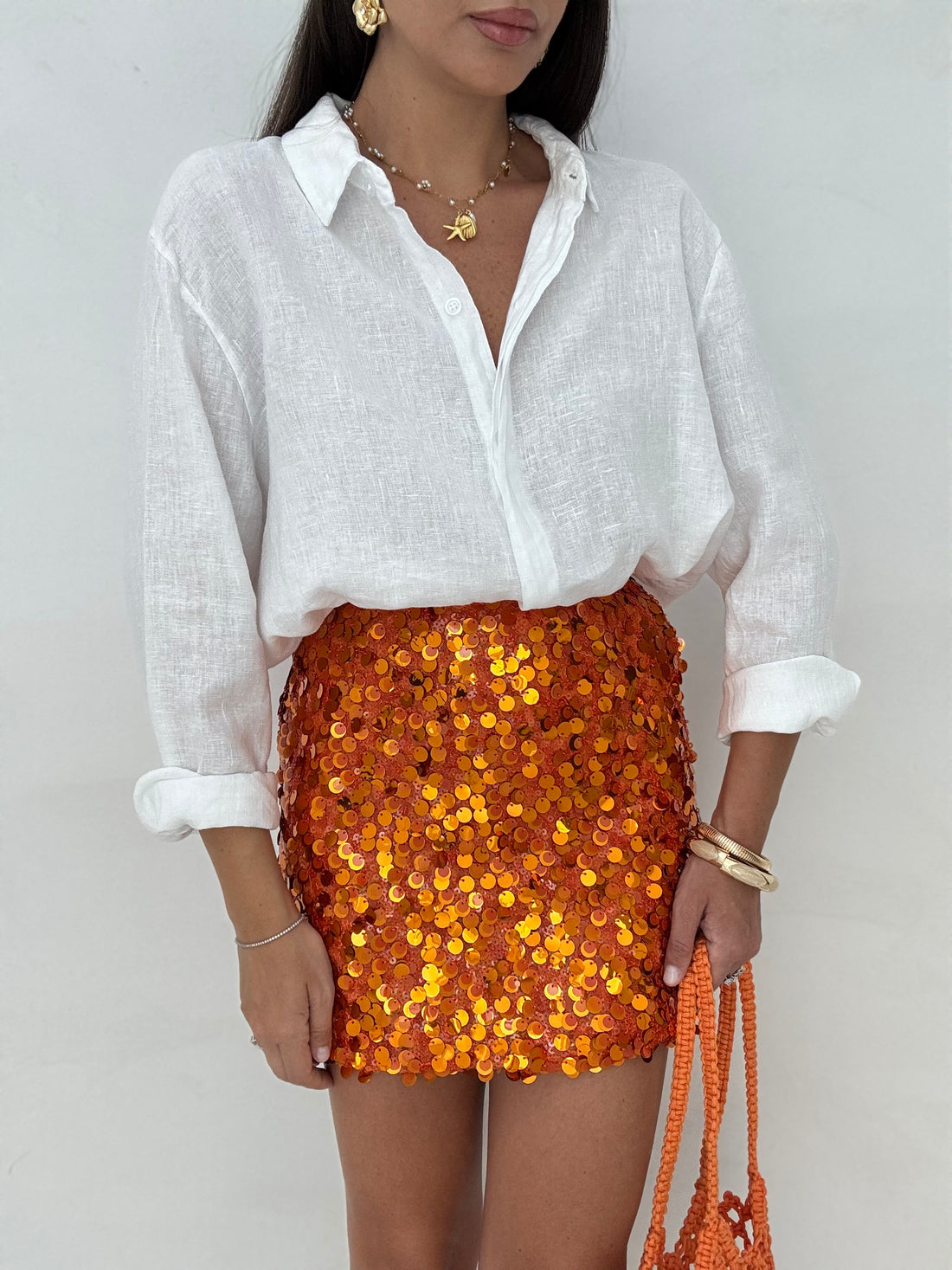 Camicia ‘100% LINO’ Bianca