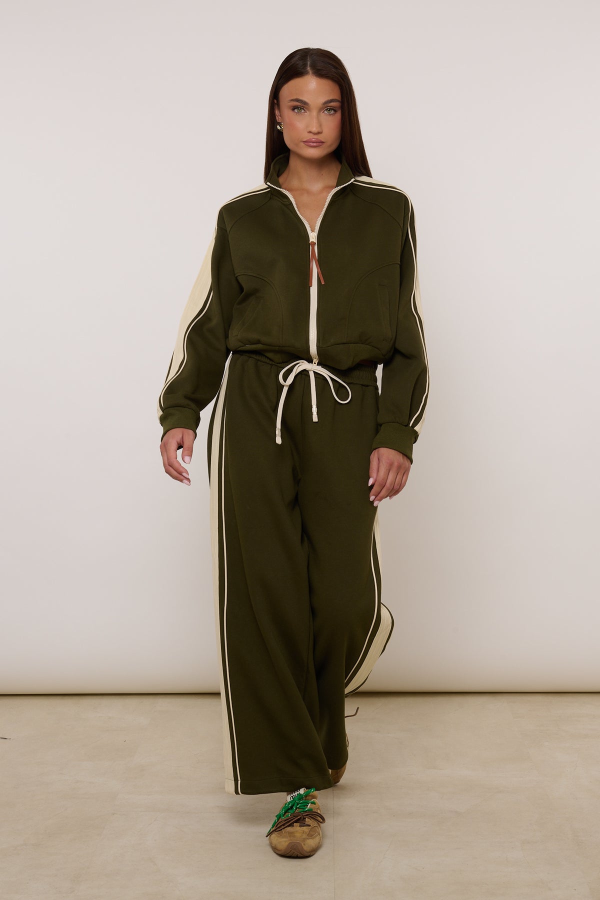 Coordinato ‘BANDA LATERALE’ 100% COTONE Verde Militare